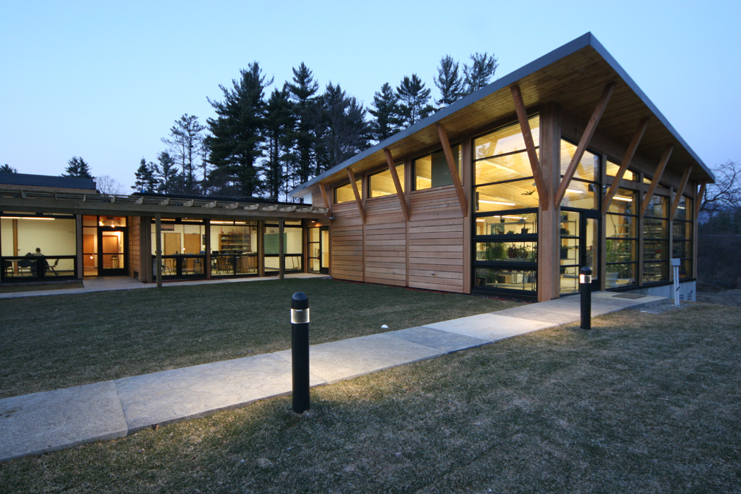 Buxton School's new classroom wing and biology lab.