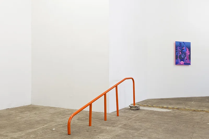 Orange hand-rail (too low)