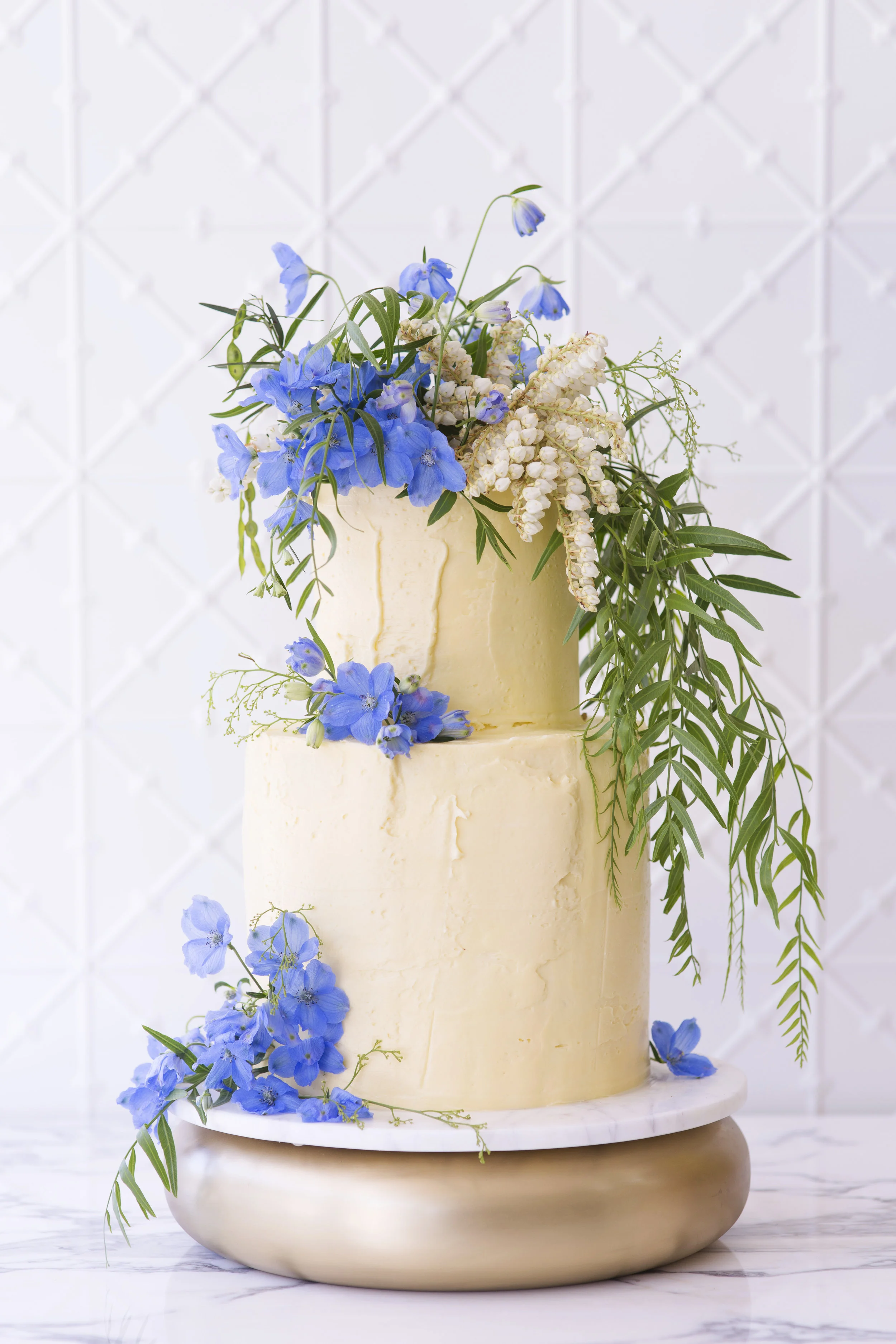 Something Blue Wedding Cake