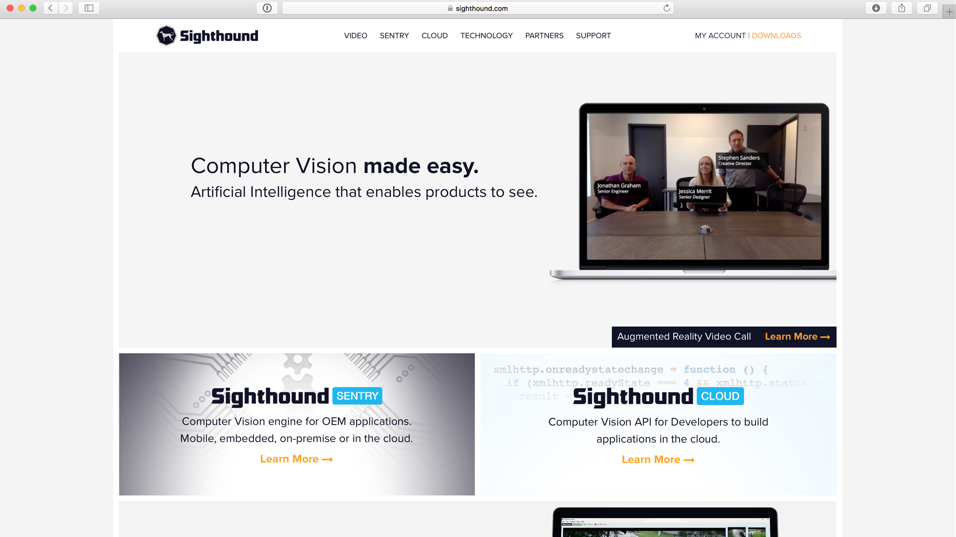 Sighthound Website - Creative Direction // Design