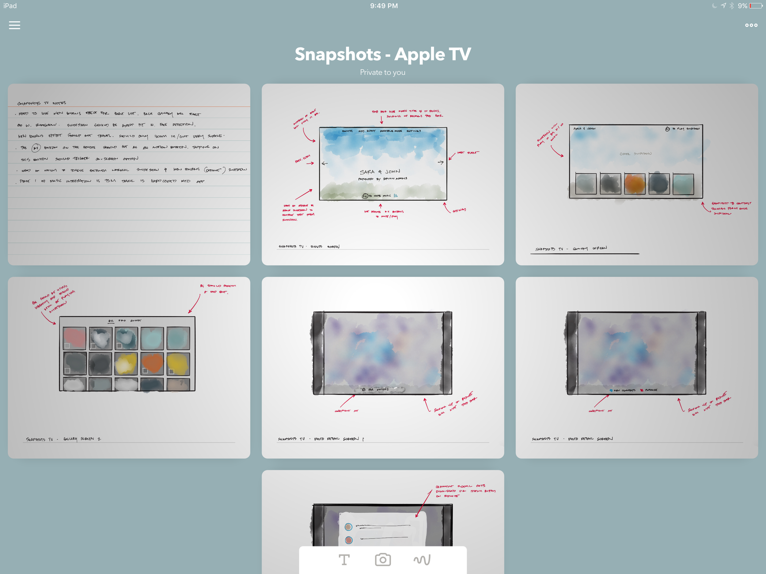 Snapshots TV - Napkin Sketch