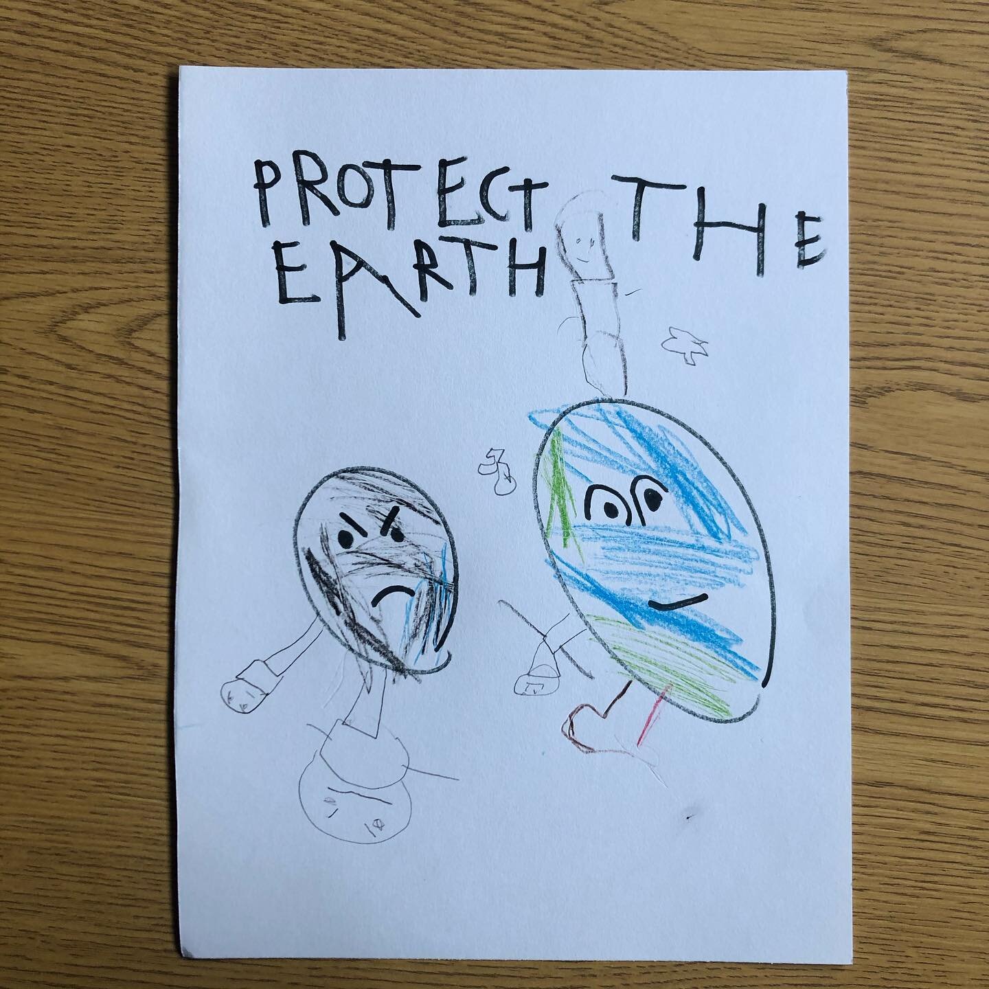 After cleaning up trash at our beloved park, 4K was inspired to make signs to remind all park visitors to help protect our earth! 🌎