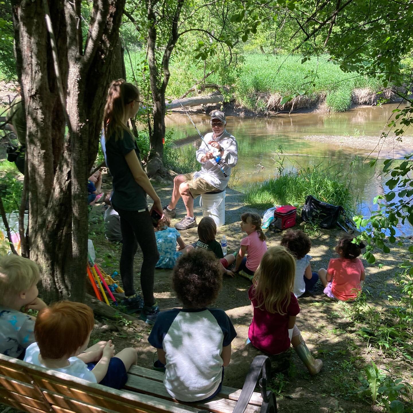 4K had the best day fishing by the river today! One of our classmates&rsquo;s grandpa Mr. John came and taught us all about different bait, the parts of a fishing pole, and how to cast! We had so much fun practicing and wading into the river. Thank y