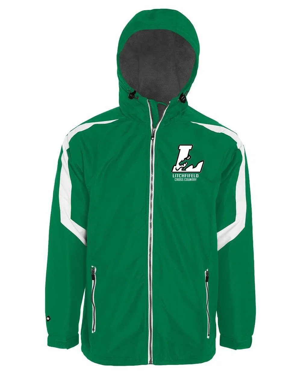 Holloway Cross Country Jacket Kelly Green/White Full Zip
