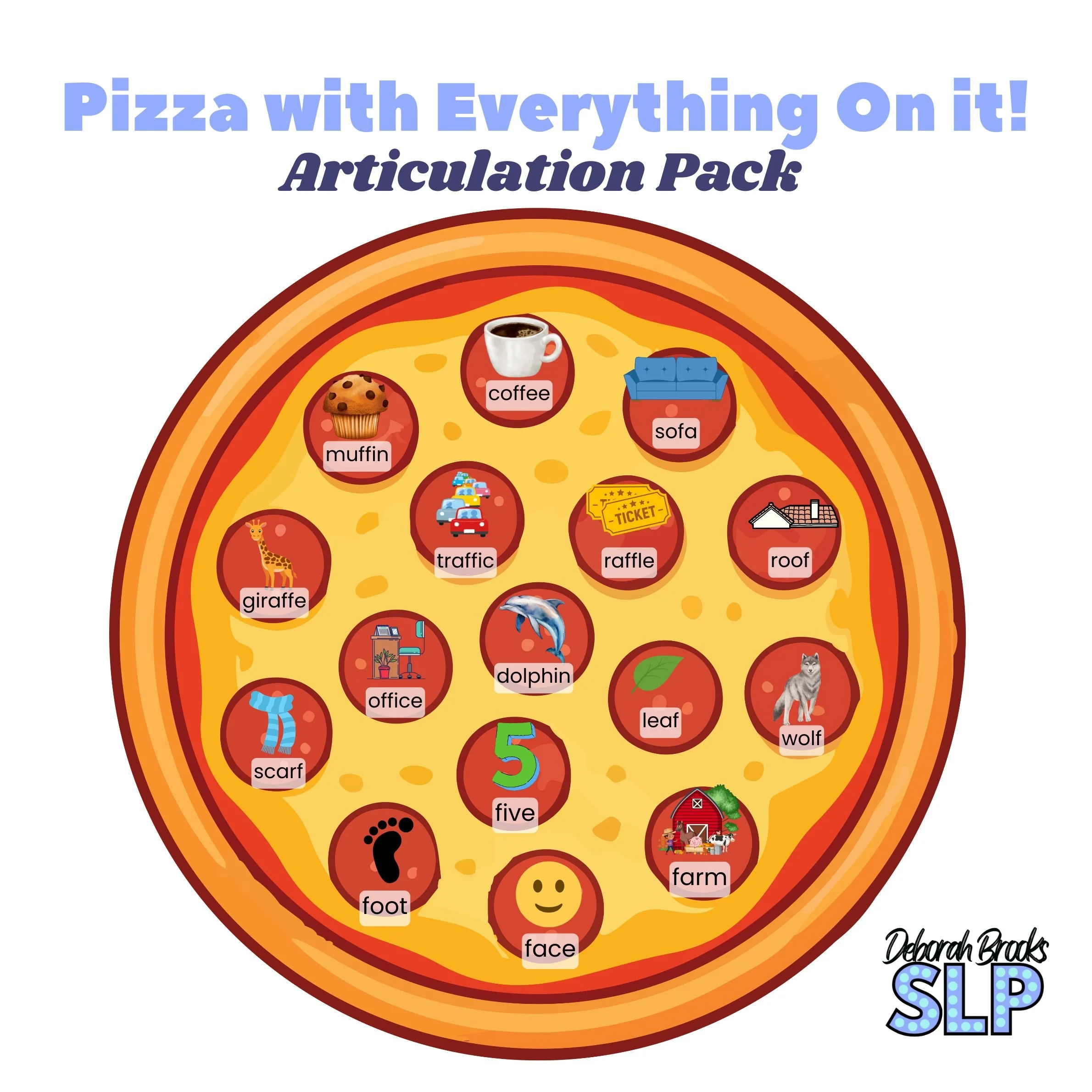 Pizza Artic: Articulation Practice + Carryover Activity