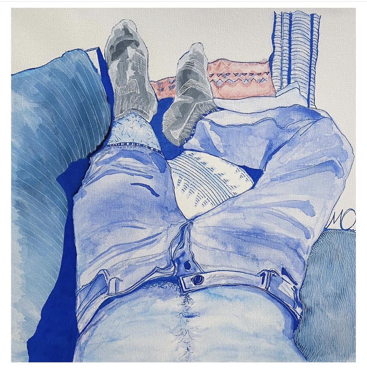 Self Portrait In Blue Times