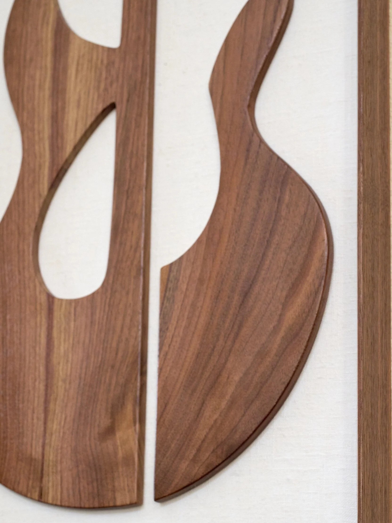 Walnut frame with maple spline joinery