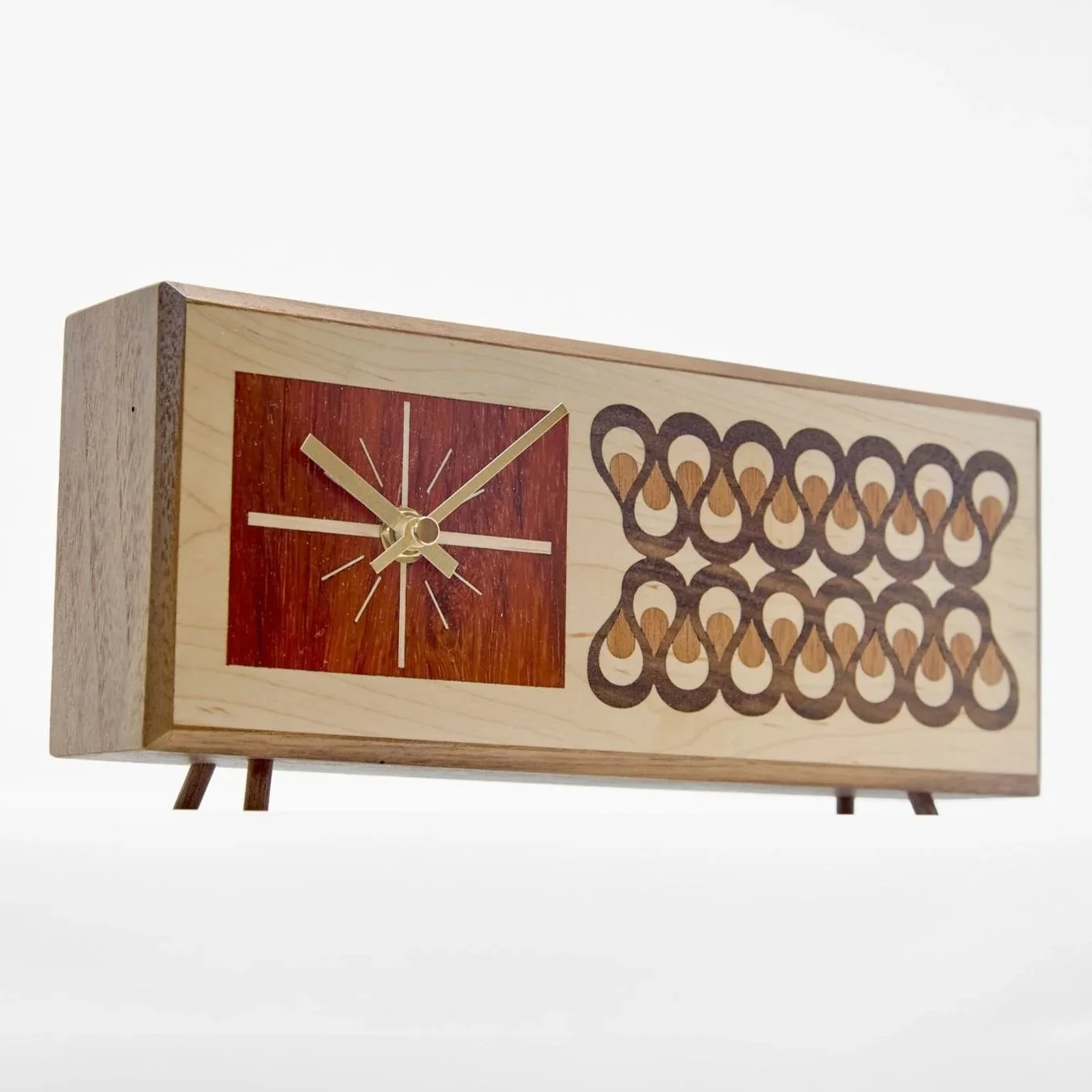 Teardrop Clock | Collectible Mid-Century Modern Wood Clock – Handmade in Los Angeles
