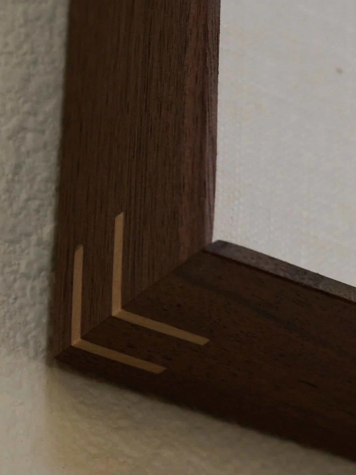 Modernist guitar silhouette mounted on linen