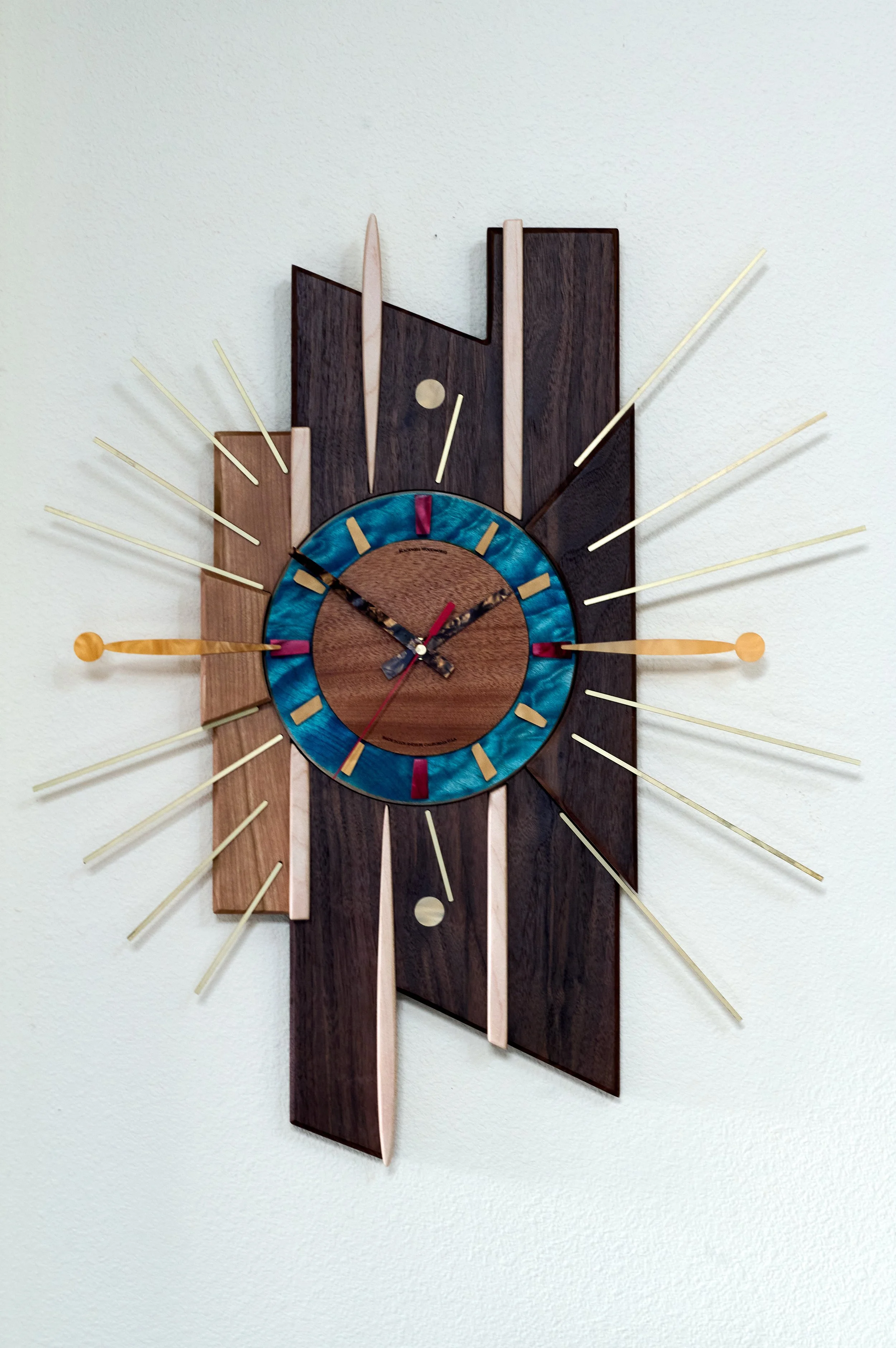 Astro Clock | Architectural Mid Century Modern Wall Clock