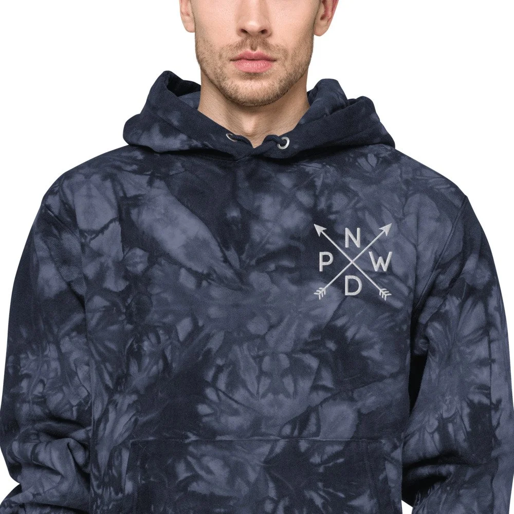 Champion tie-dye hoodie — Northwest Dog Project