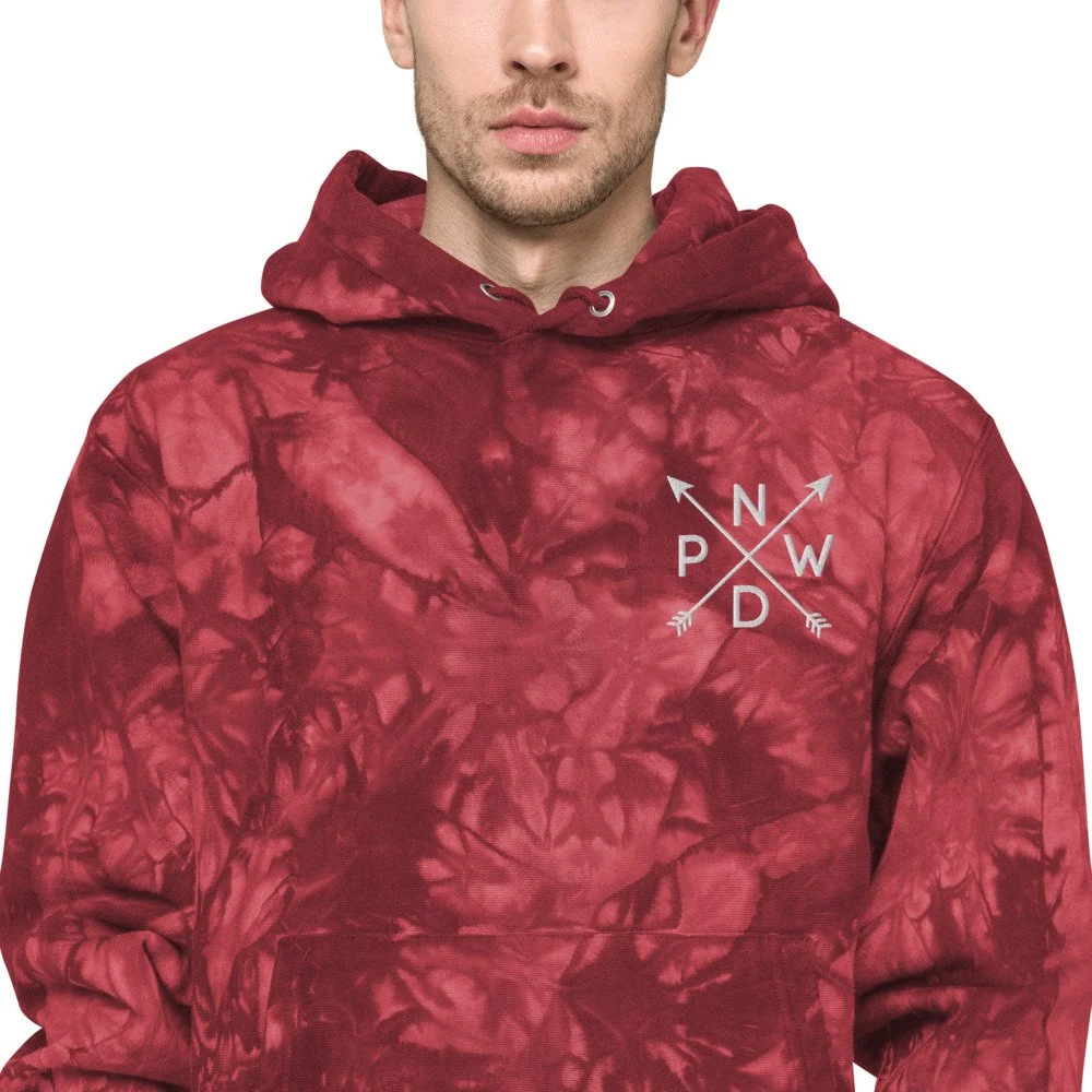Champion tie-dye hoodie — Northwest Dog Project