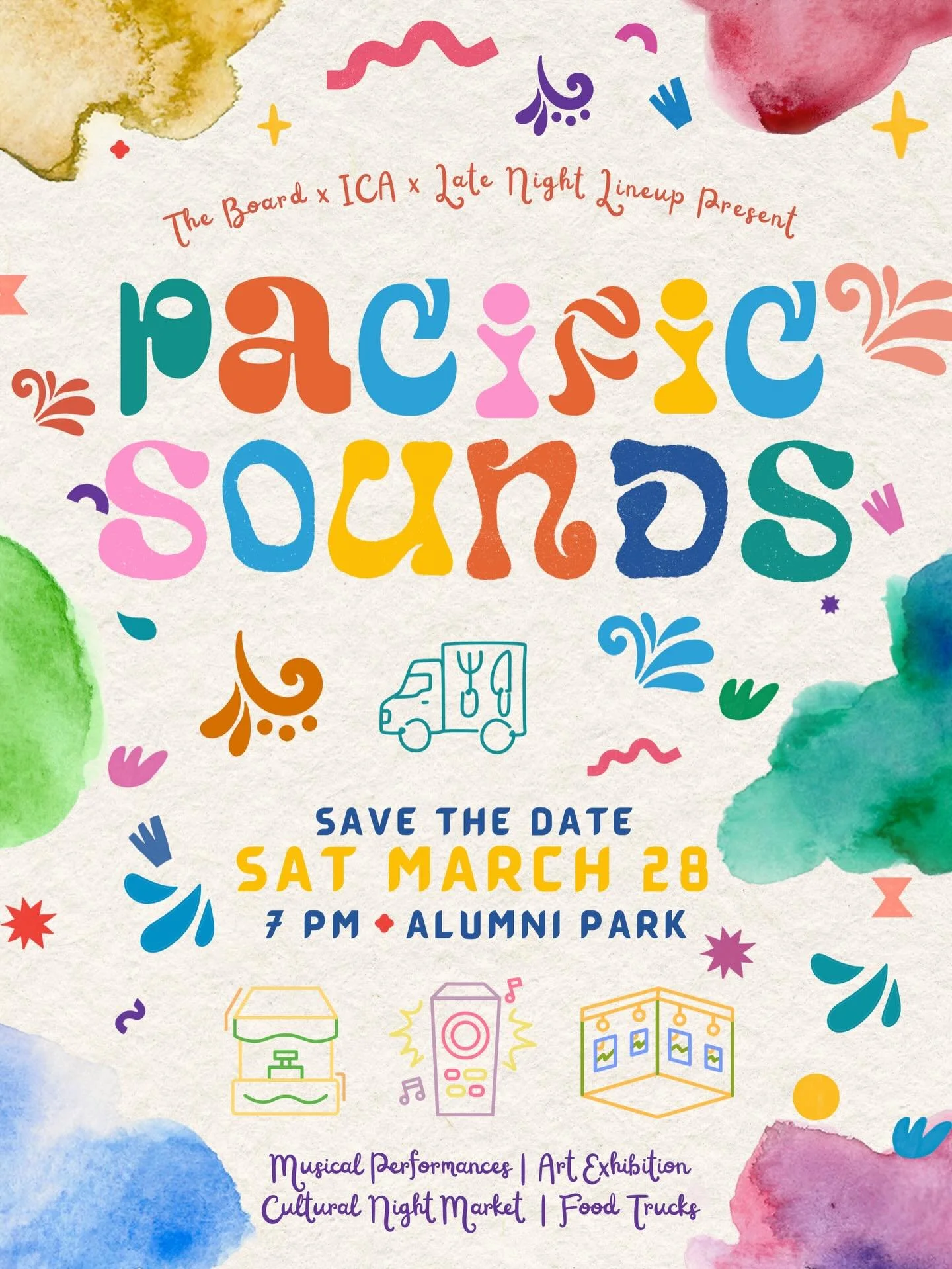 Pacific Sounds is the Board&rsquo;s annual spring concert + arts festival and this year we&rsquo;re collaborating with Late Night Lineup and @pepperdineica ! You&rsquo;re not going to want to miss this! Join us on Alumni Park on Saturday, March 28 to