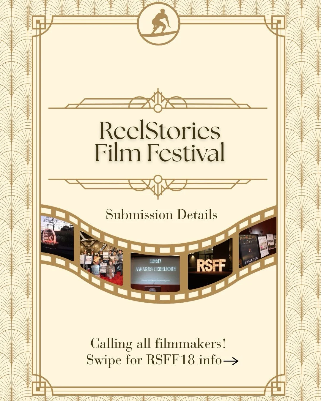 🎬 ReelStories Film Festival 18 loading...

Do you have a vision that you want to see on the big screen? By submitting to ReelStories 18, you can see your own hard work celebrated in an elegant night of festivities and film! Swipe to learn more about