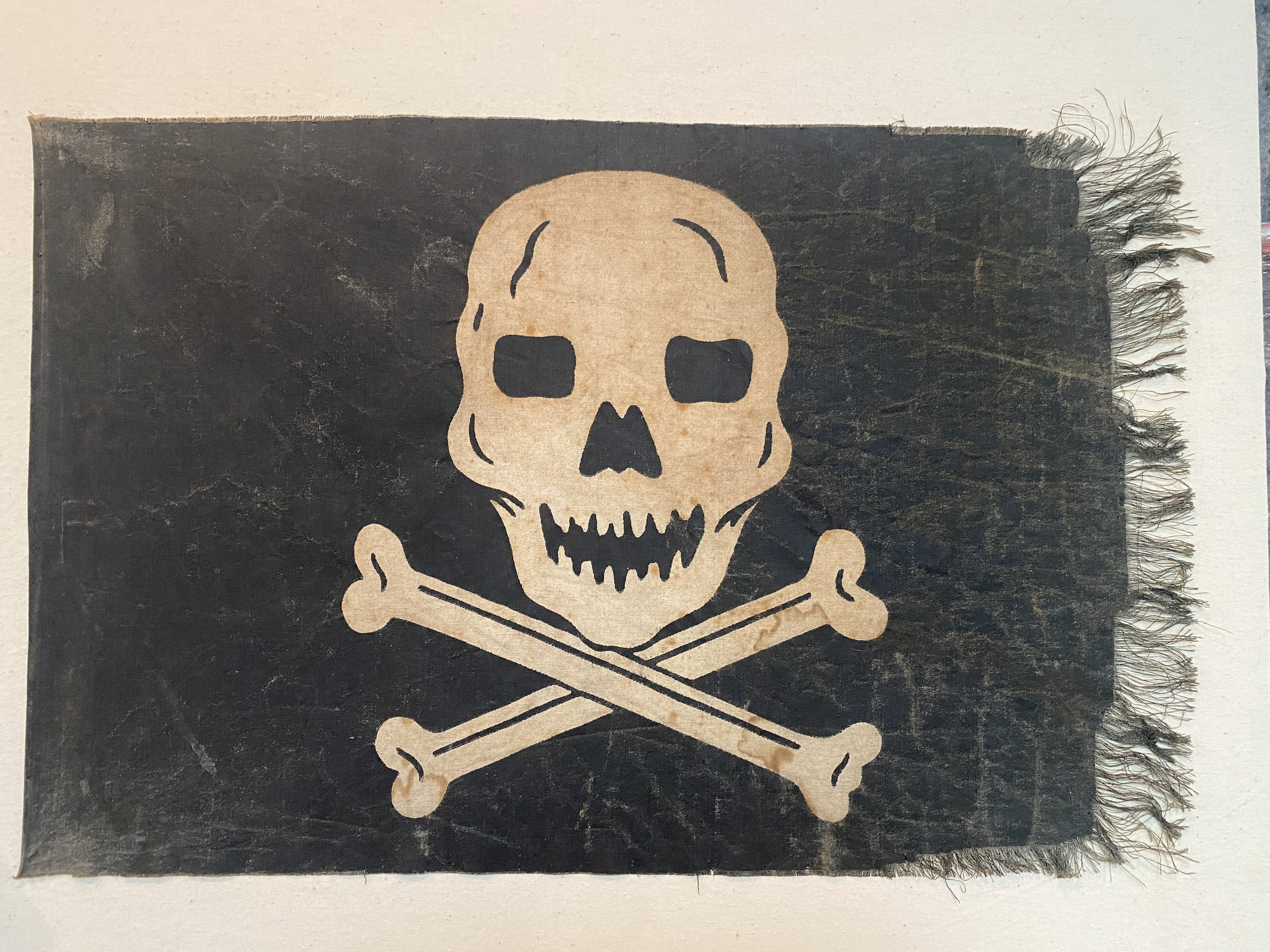 Skull and Crossbones Antique Flag