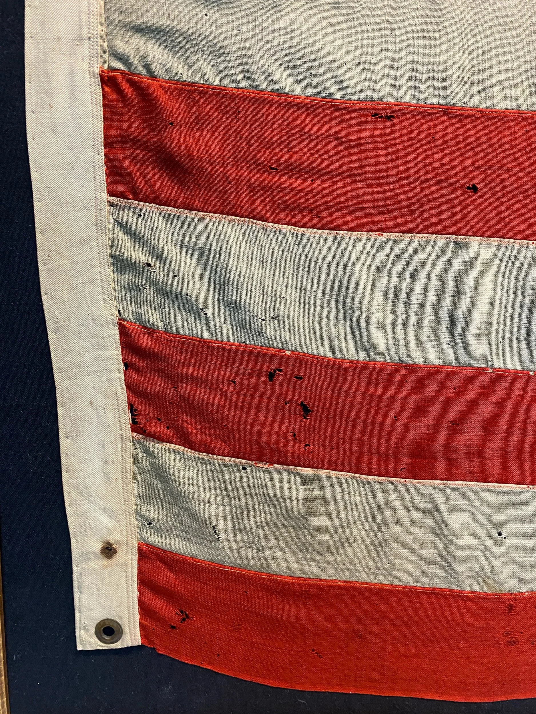 Linen hoist and brass grommets 38 star flag