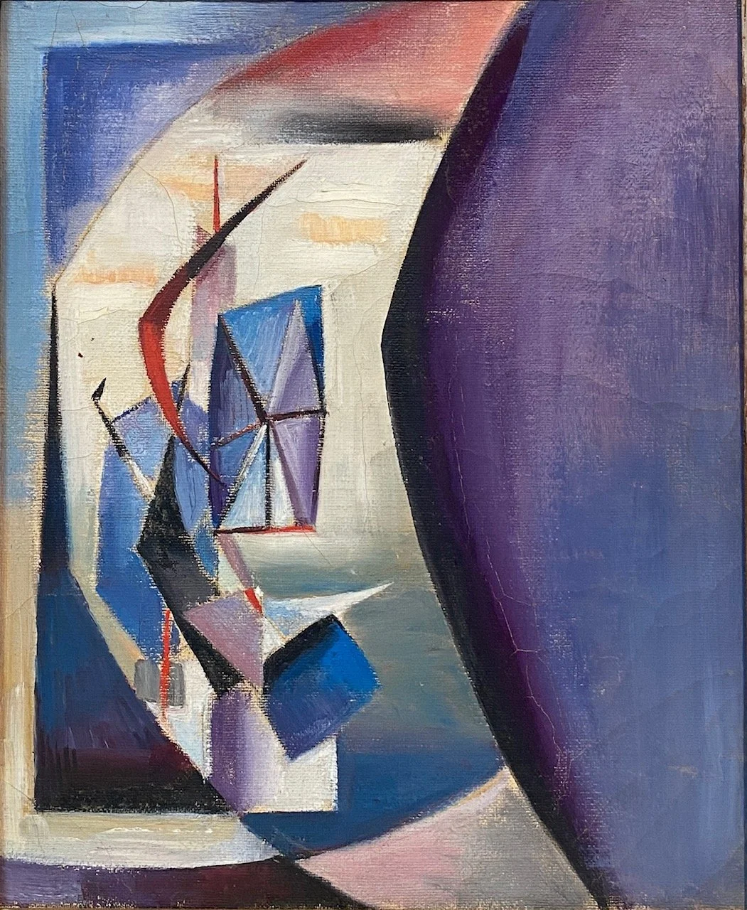 Philip Perkins (Tennessee, 1907-1970) Abstract oil on canvas.