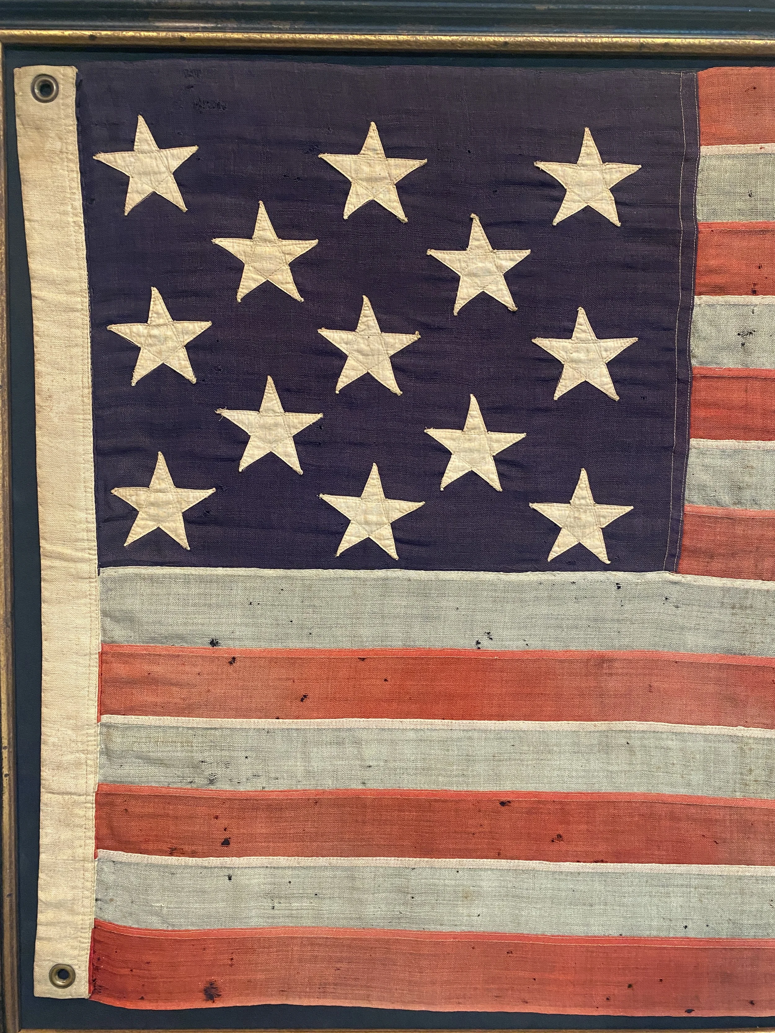 13 Stars linen sewn on wool bunting