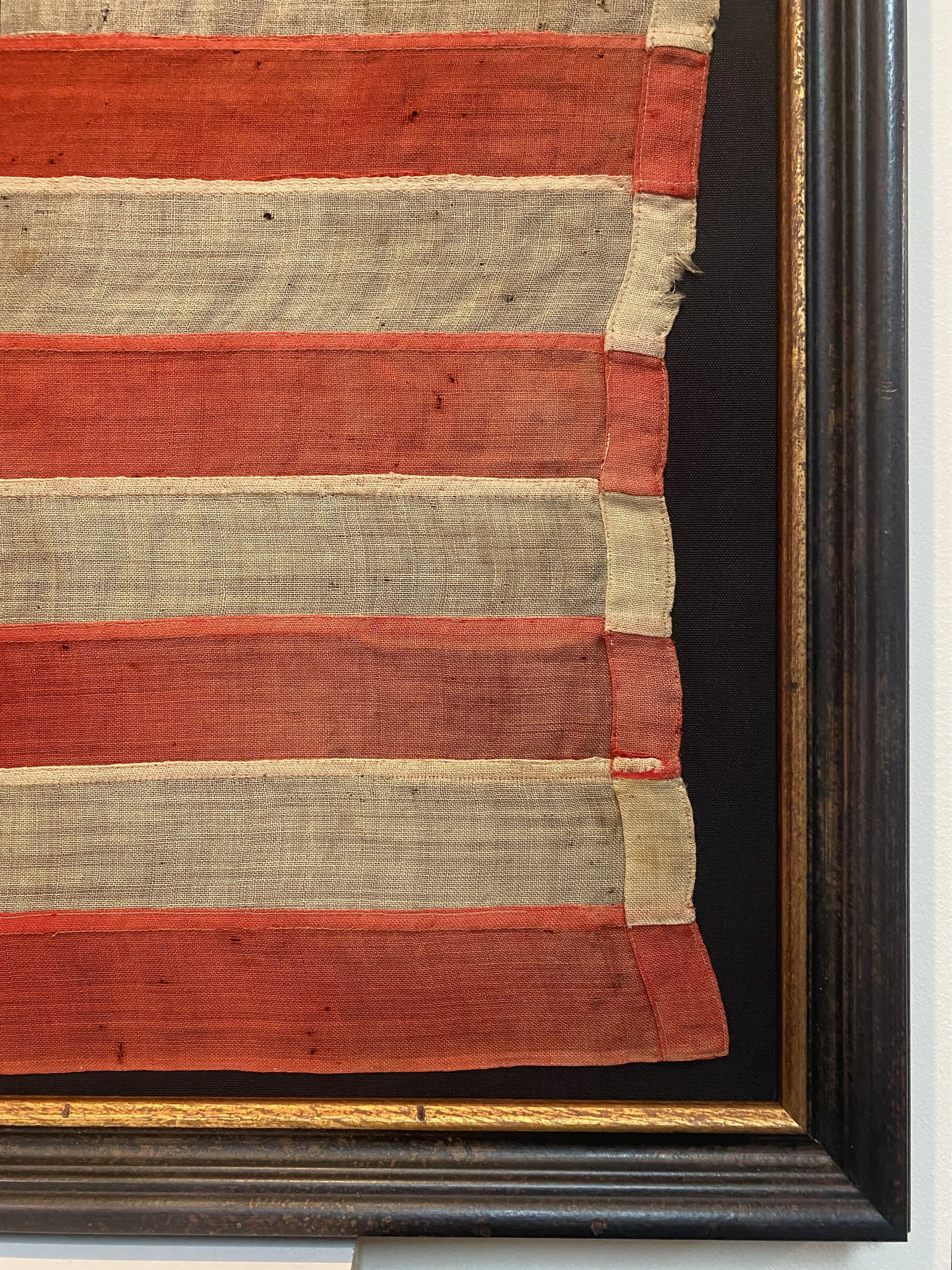 38 Star United States Flag. Colorado Statehood, ( 1877-1890) Custom Italian hand finished frame.