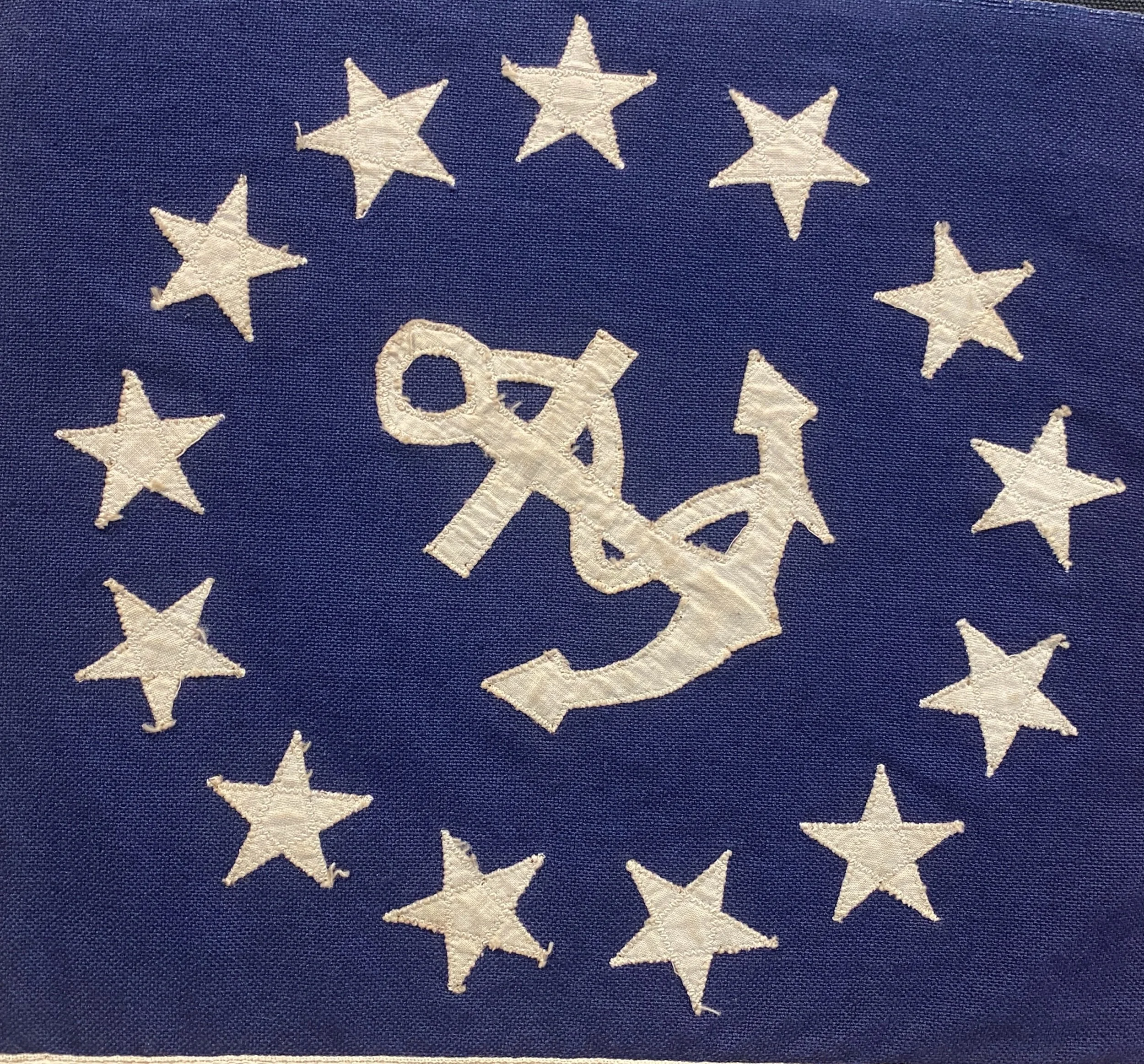 Yacht Flag / Ensign canton with 13 stars and fowled anchor