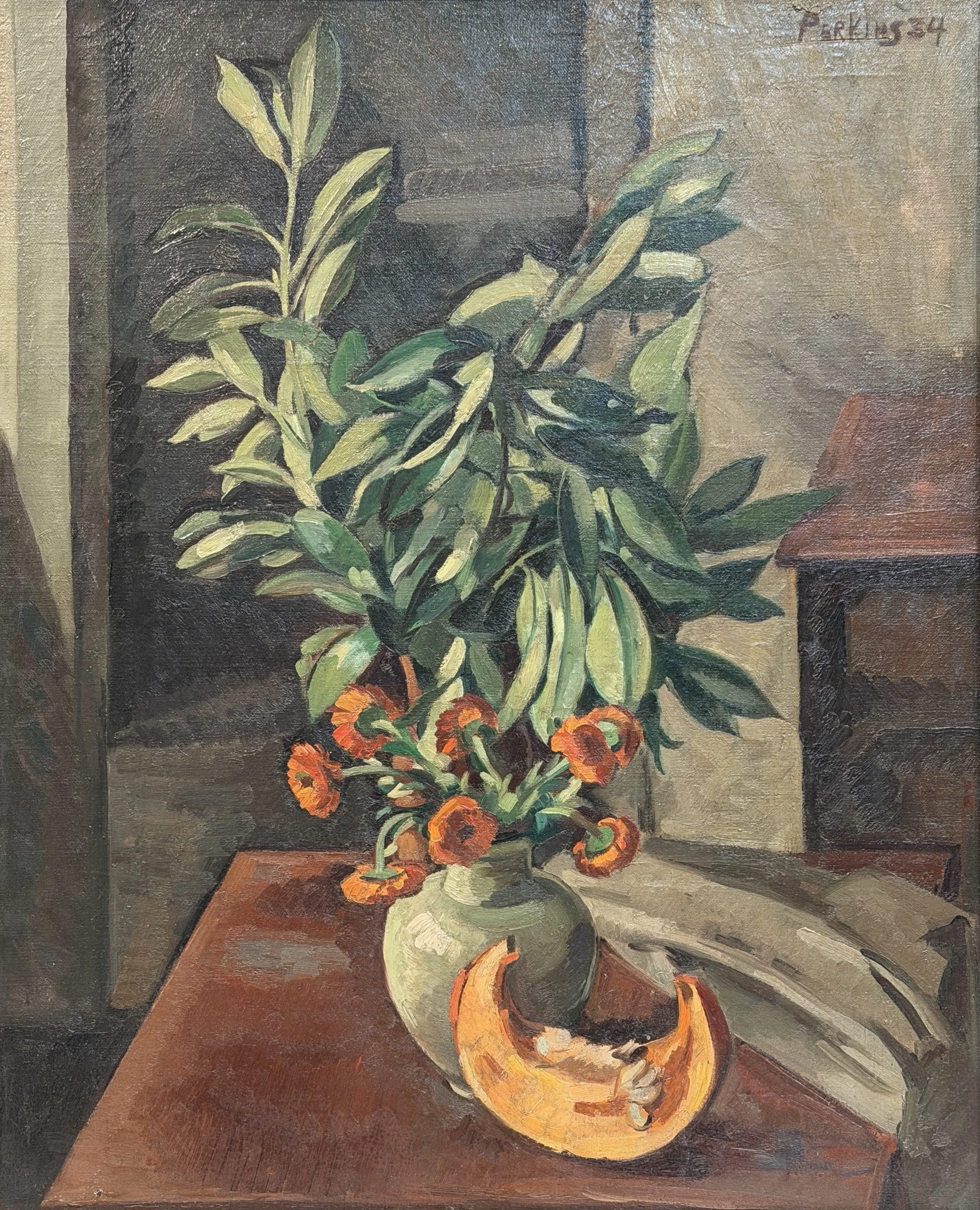 Philip Perkins, Large Still Life, 1934. (Tennessee, 1907-1970)