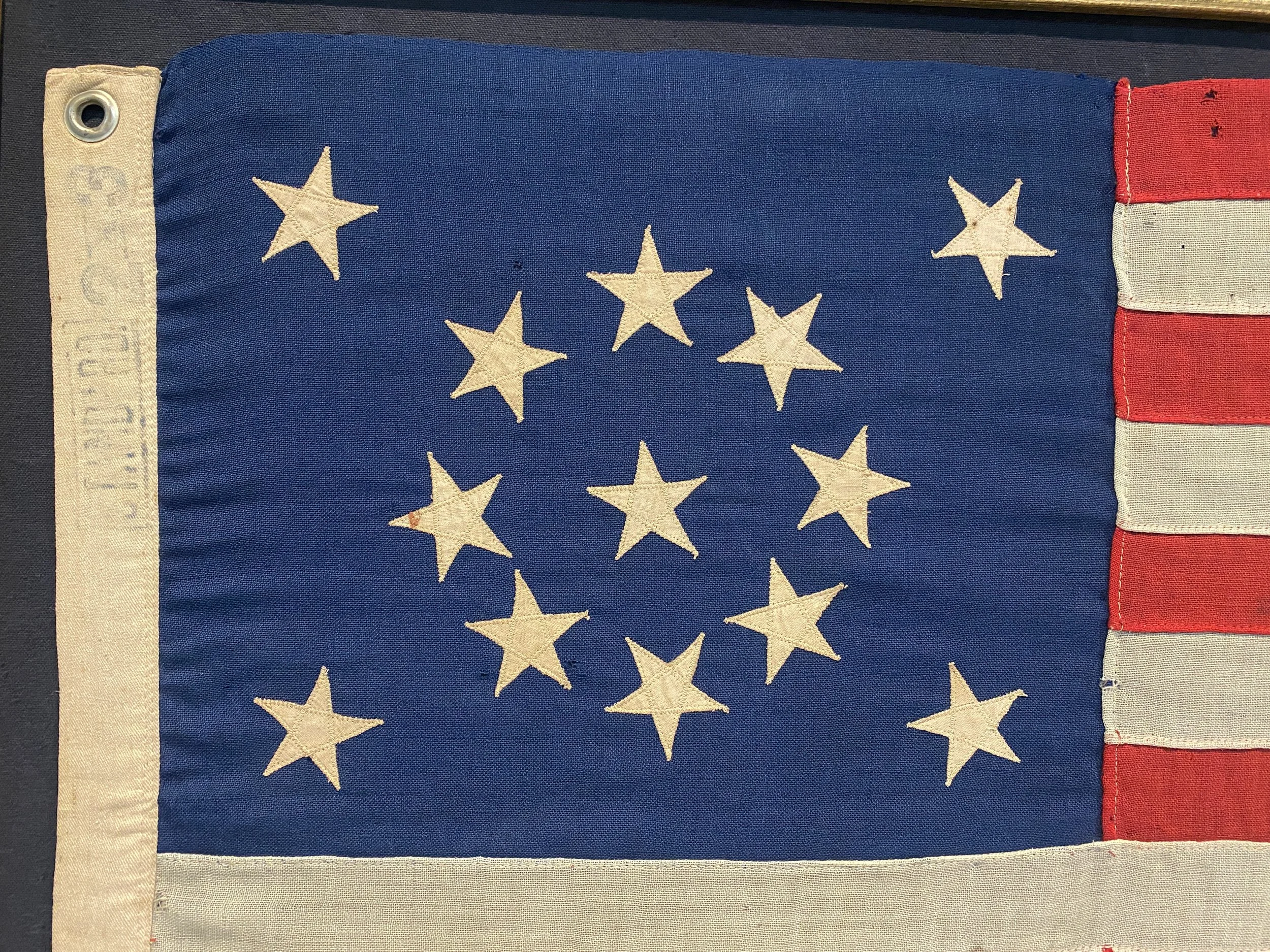 Medallion Pattern American 13 Star Flag