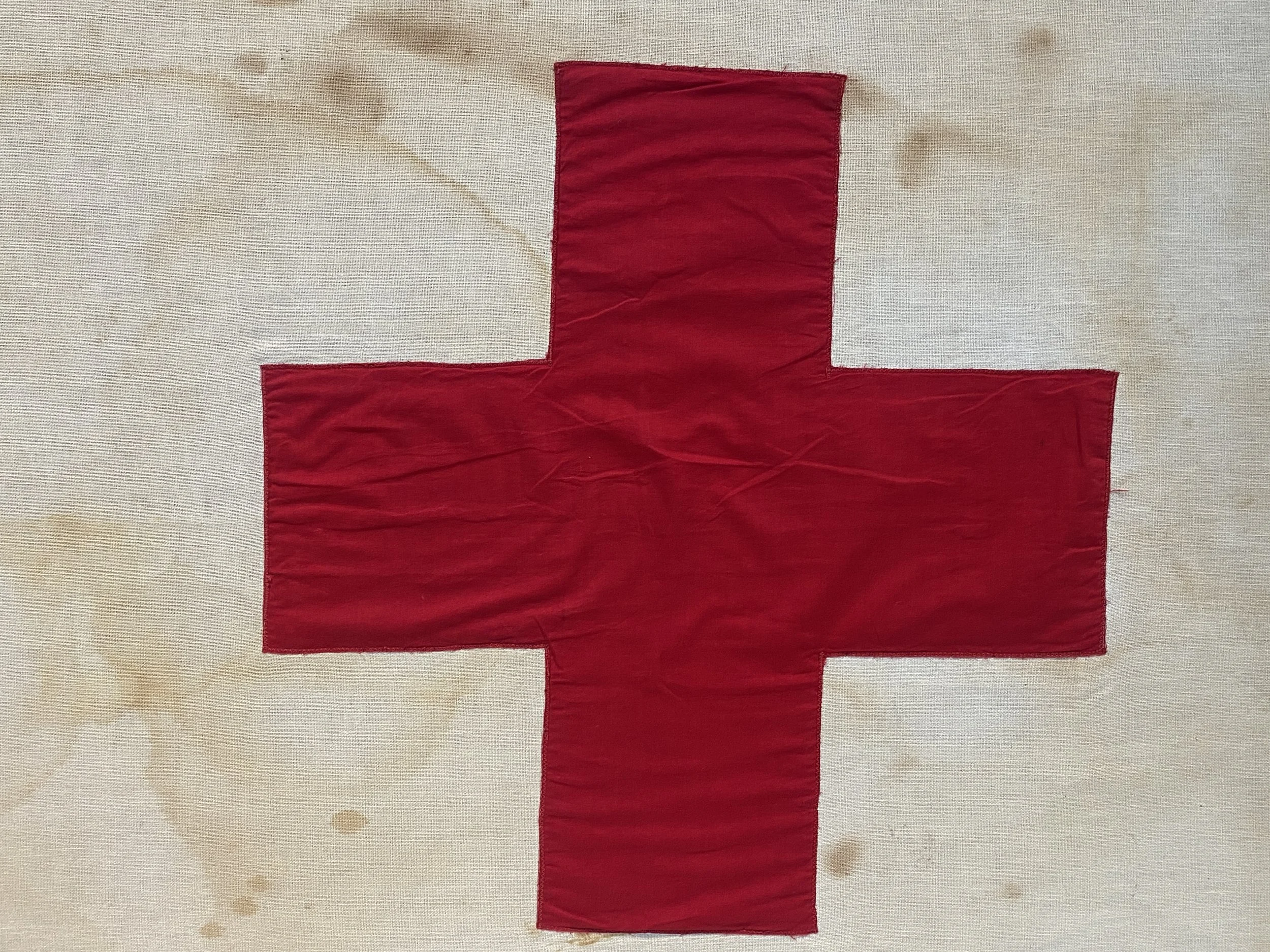 American Red Cross Cotton Flag Detail 