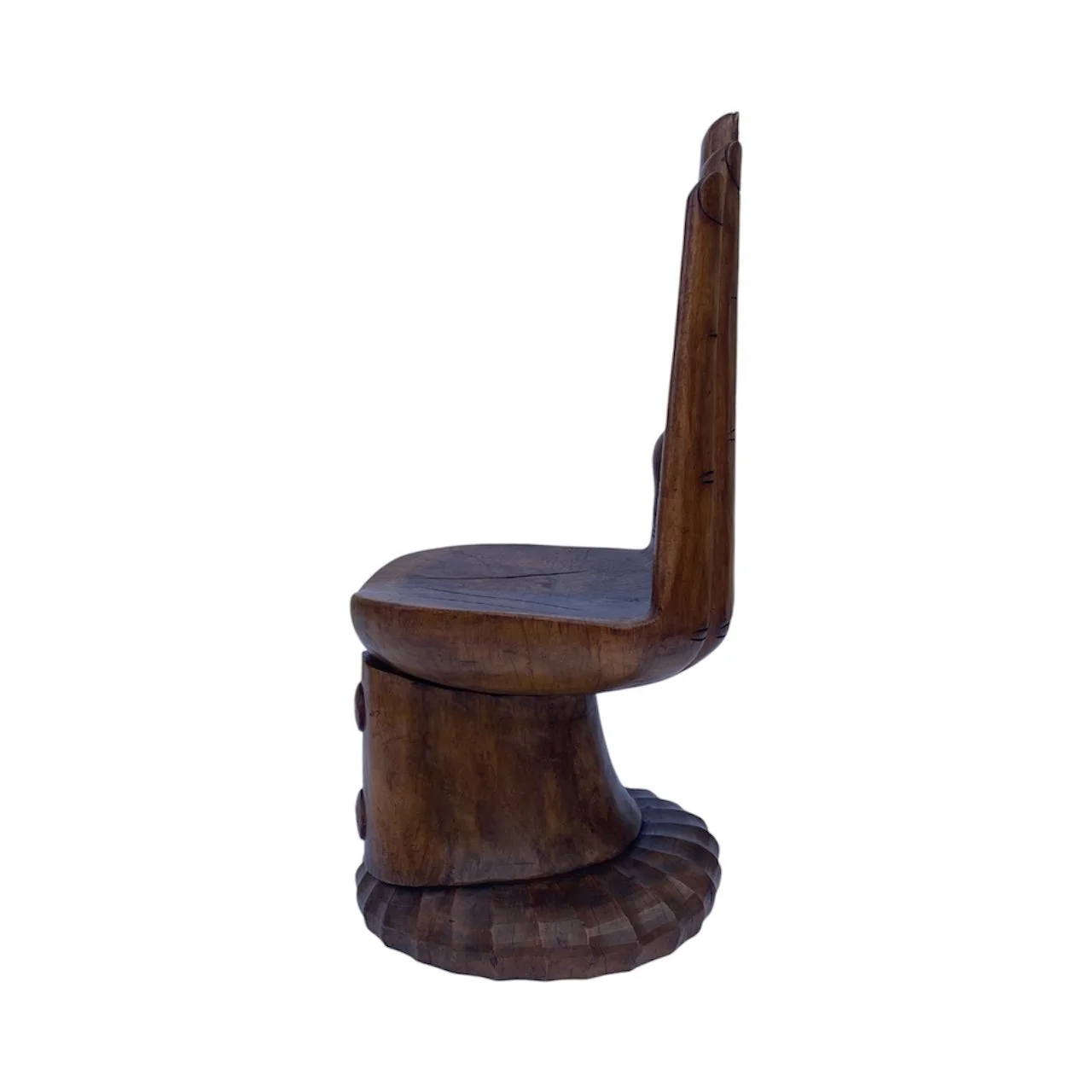 Pedro Friedberg style wood carved hand chair 1960's