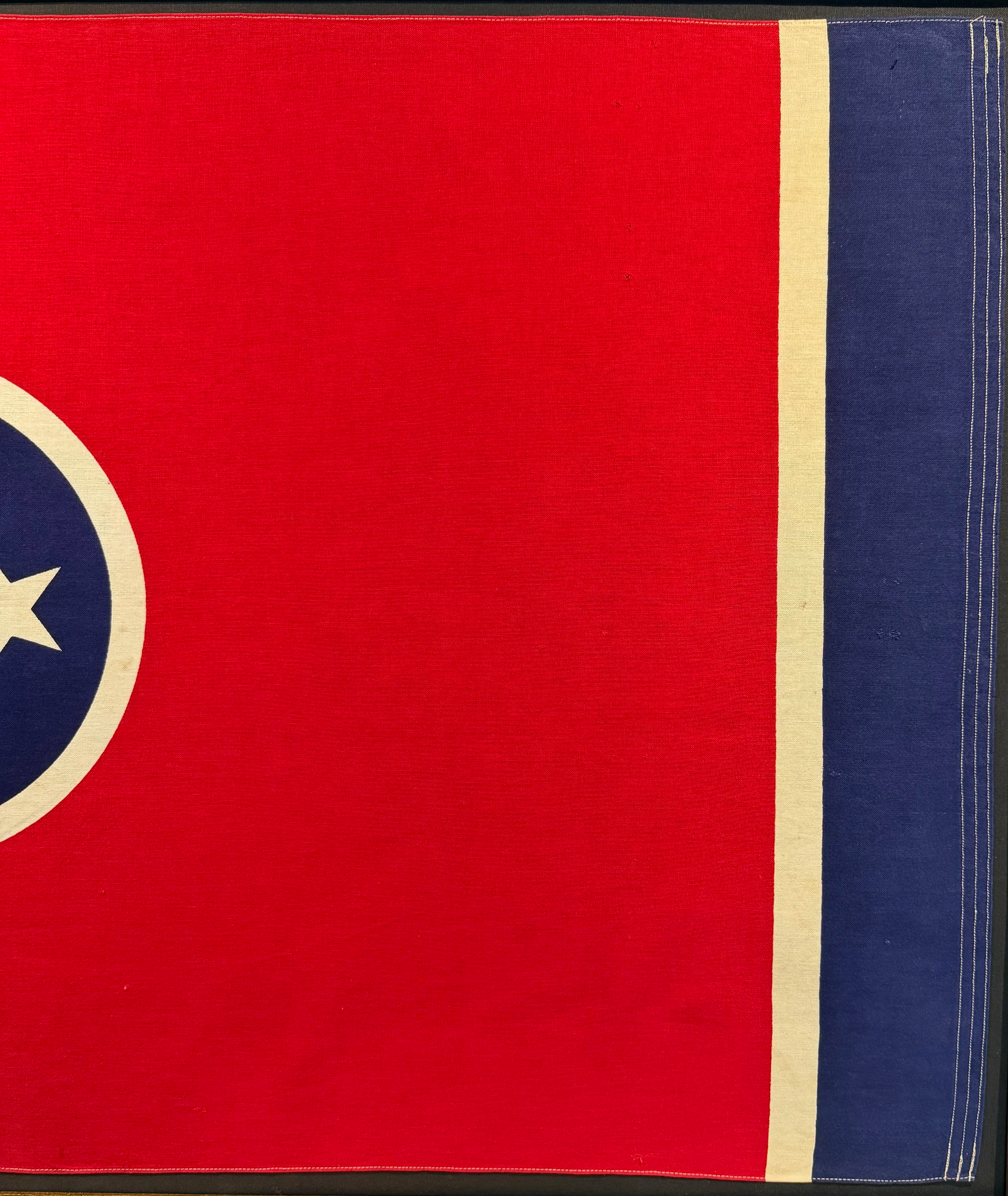 Tennessee State Flag, Cotton, 1960's.