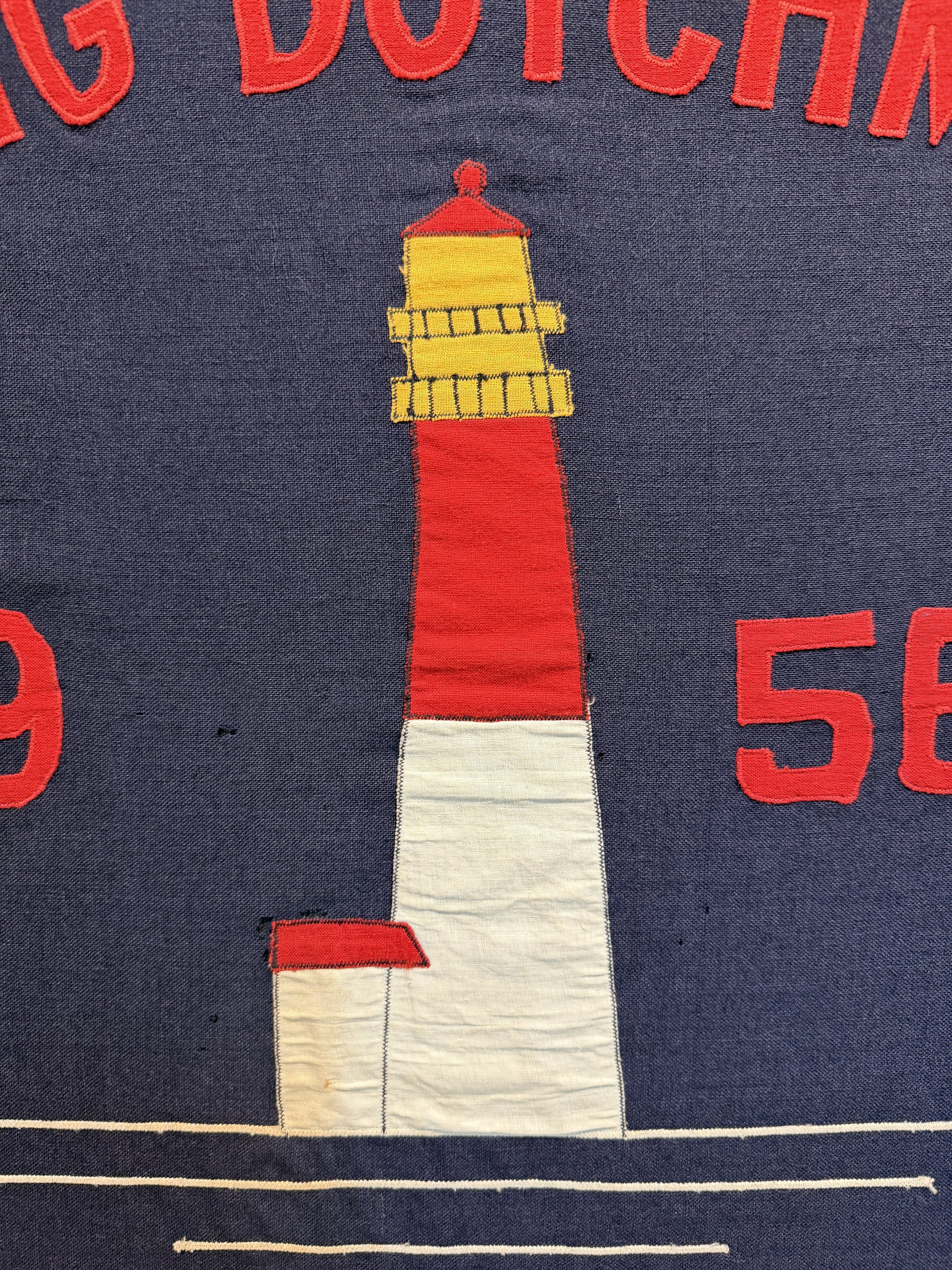 Yacht Racing Champion Flag, 1956. The Barnegat Bay Yacht Racing Association. 