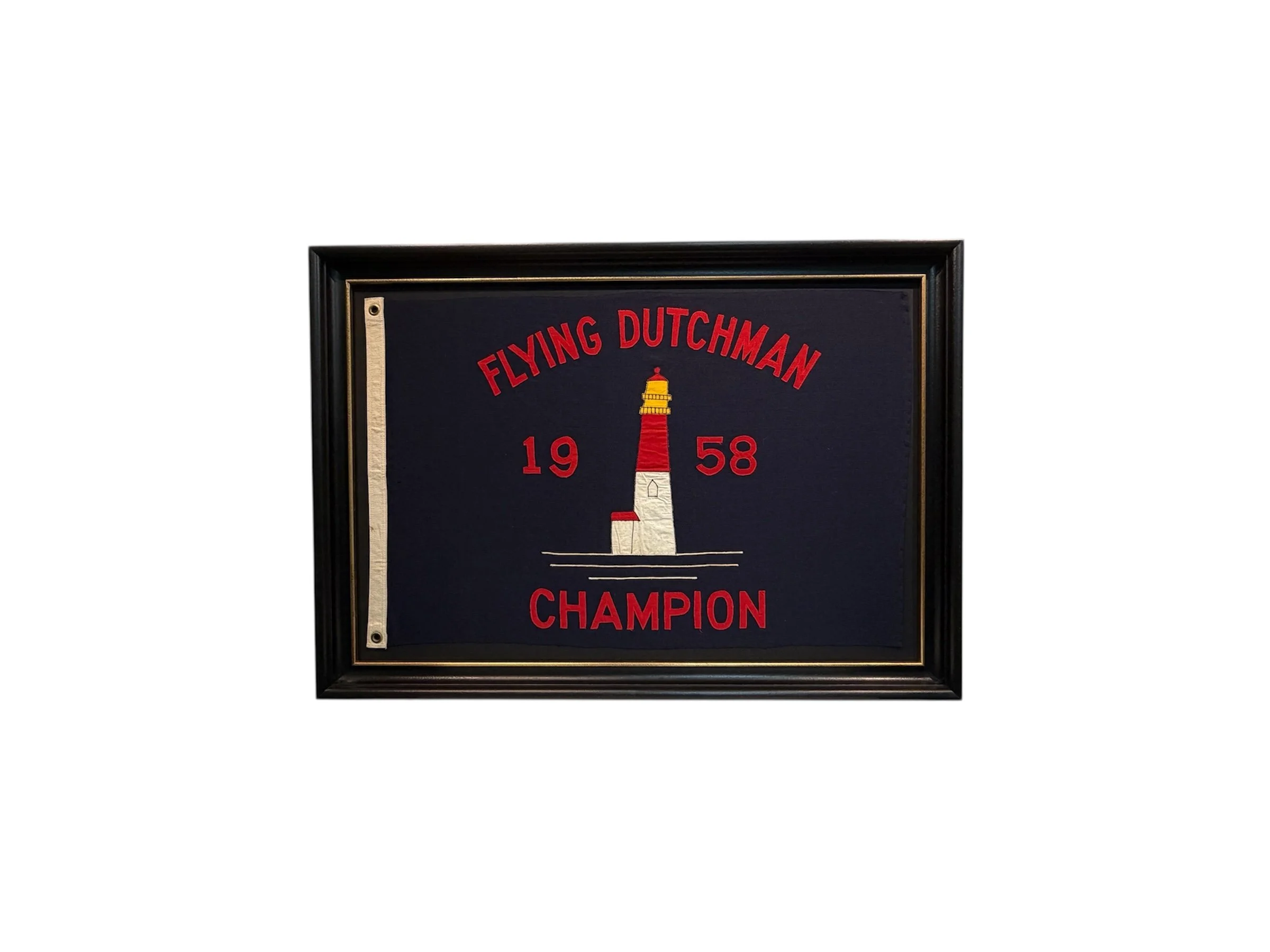 Flying Dutchman 1958 Champion Sailing Flag. The Barnegat Bay (New Jersey) Yacht Racing Association.