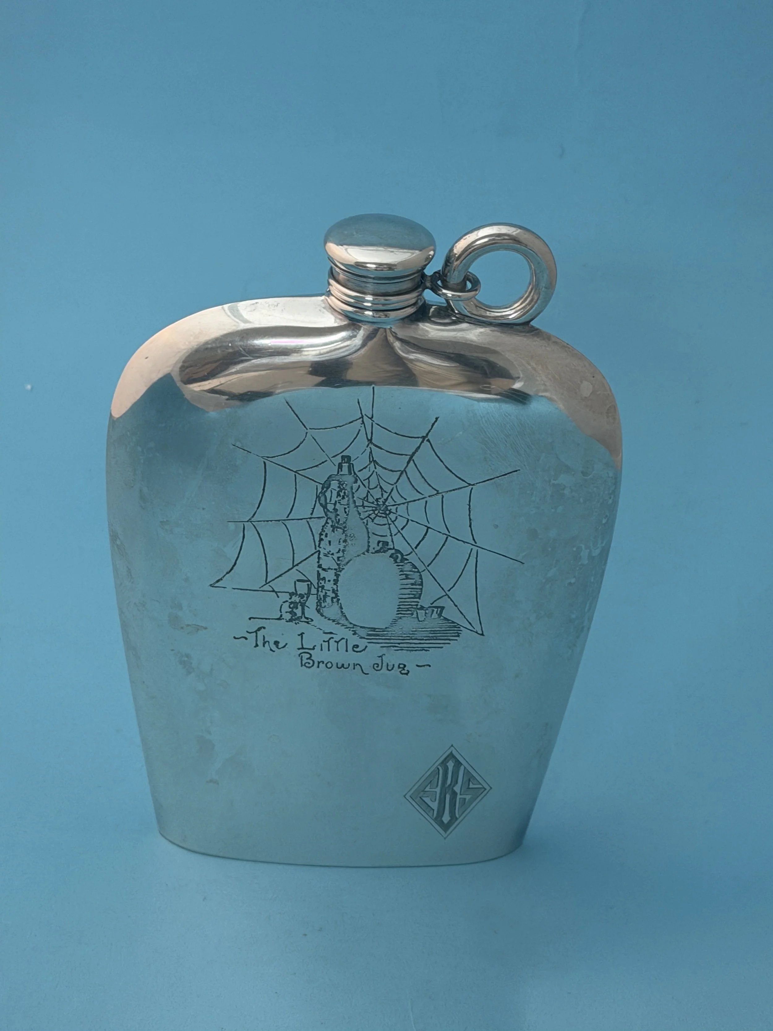 Sterling Silver Whiskey Flask, International Silver Co.
