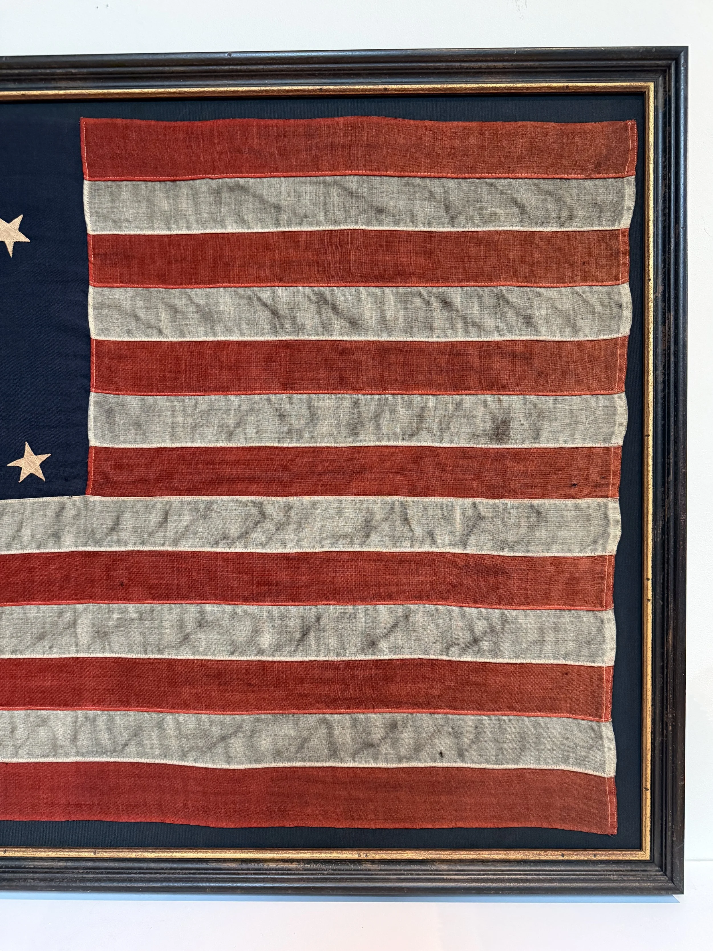 American 13 Star Flag, Medallion Pattern with large center star. 1892-1920.
