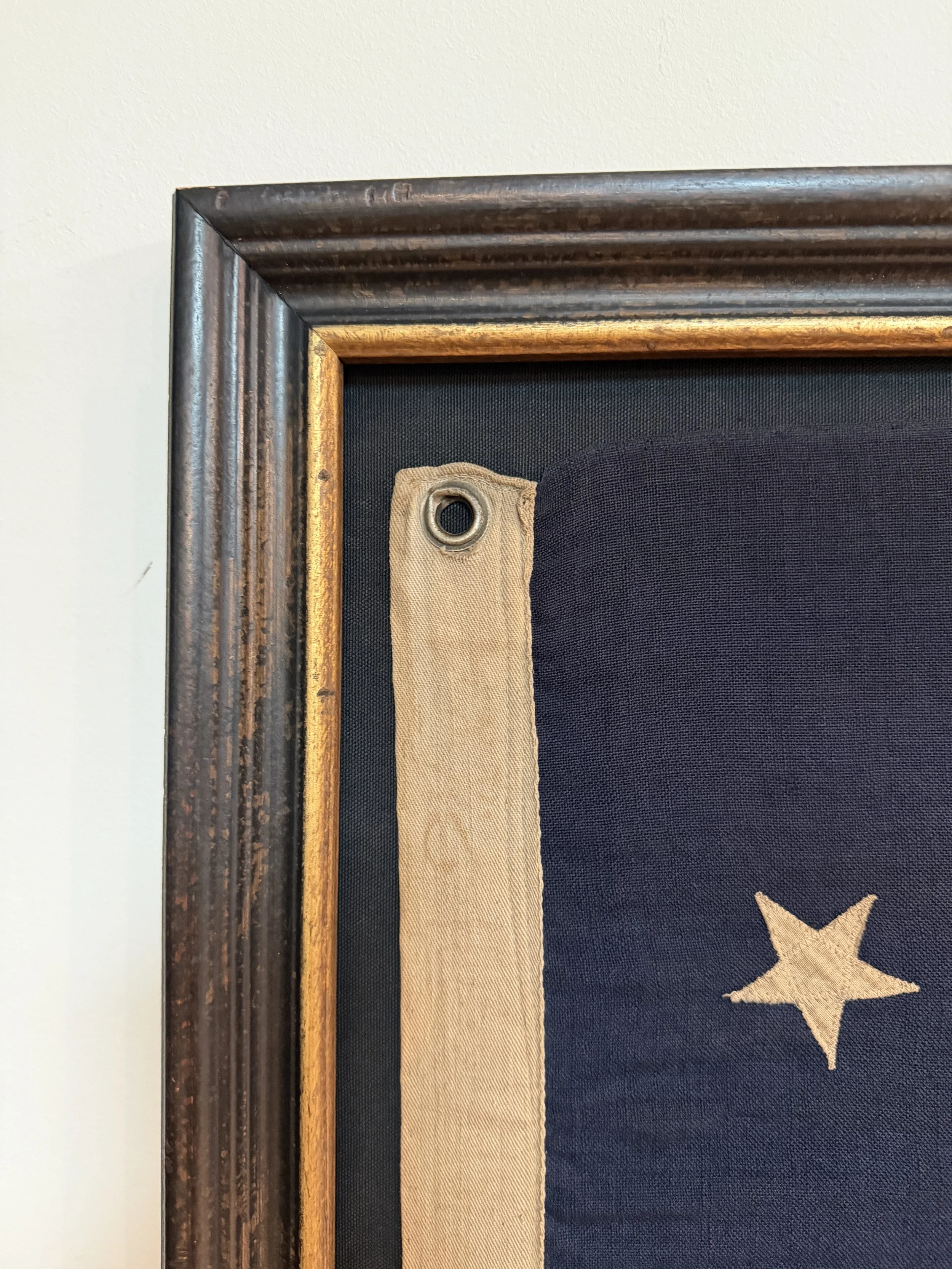 American 13 Star Flag, Medallion Pattern with large center star. 1892-1920.