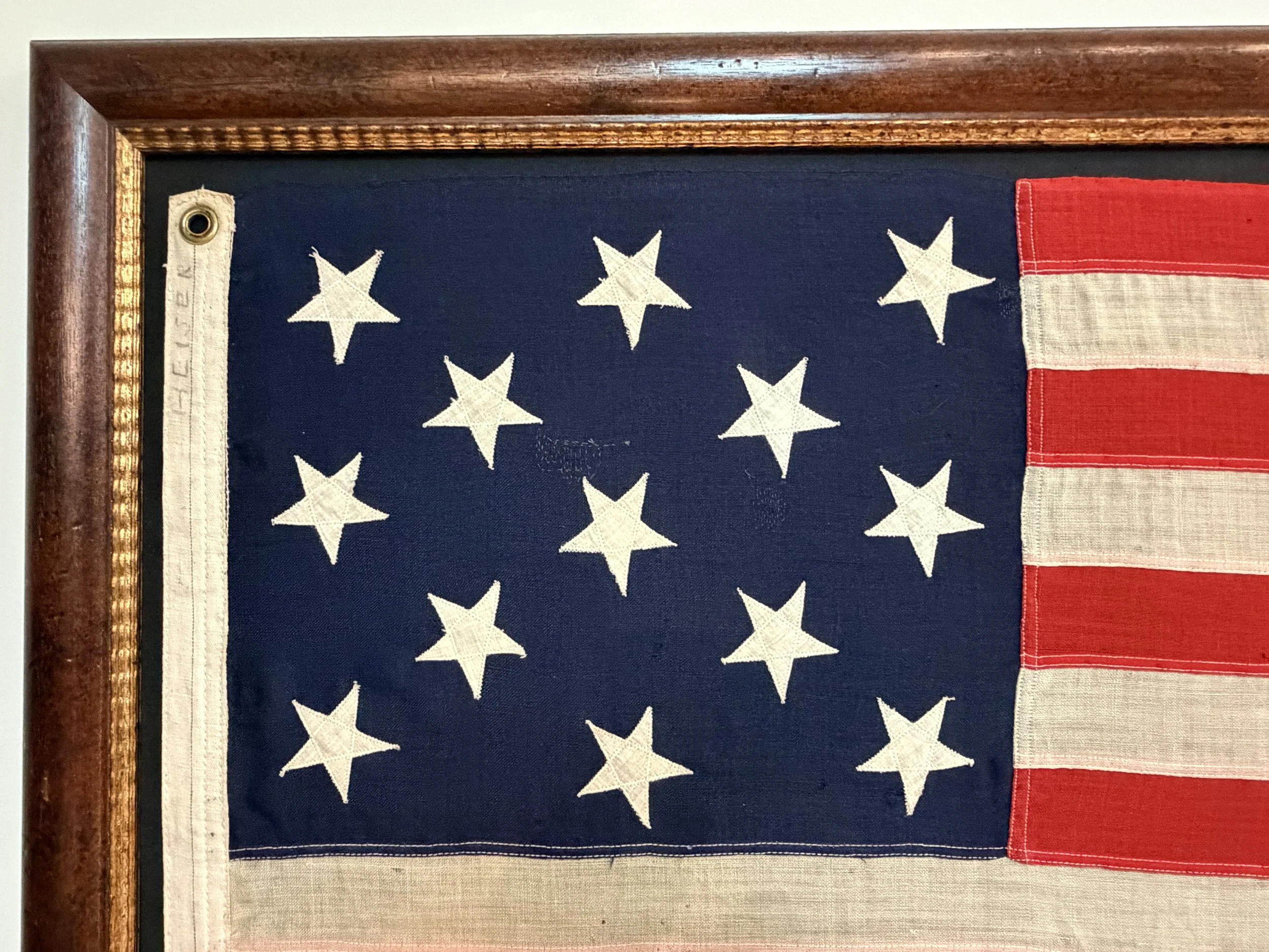 American Antique 13 Star Flag canton with 13 stars