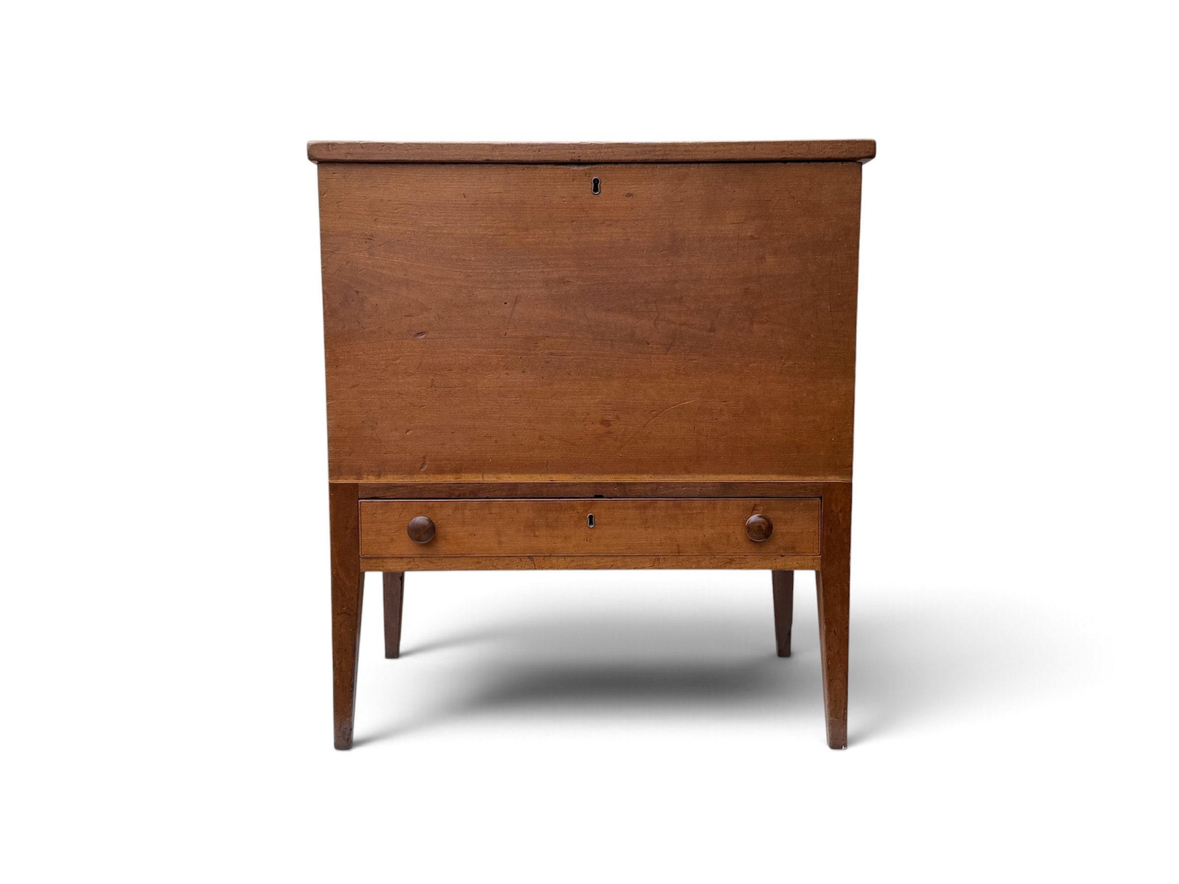 Kentucky Cherry Hepplewhite Inlaid Sugar Chest  Ca. 1820. 