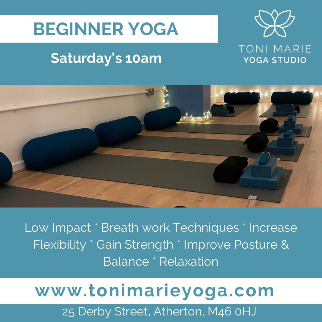 💜 BEGINNER YOGA 💜
Join us this Saturday at 10am for an amazing start to the weekend. The perfect class for those looking to start their yoga journey and those who enjoy a regular practice. Everyone is very welcome to this class 💜

#tonimarieyoga #