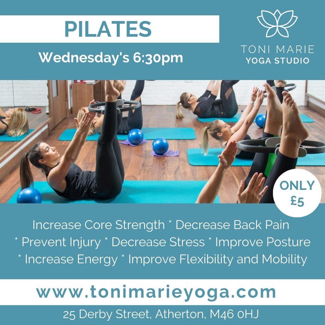 💜 PILATES 💜
Join our fantastic teacher Jodie this Wednesday for a power packed 30 minute Pilates class. This is a low impact class open to everyone. This class is followed by 7:15pm Yoga. Hop online to book your place and join us 💜

#tonimarieyoga