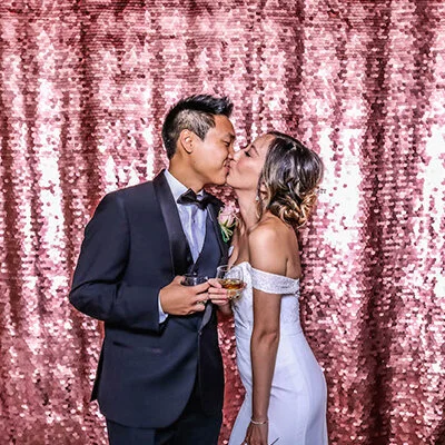 Rose Gold Sequin Backdrop
