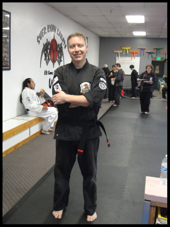 Attending a Northern California seminar, shortly after earning my black belt.