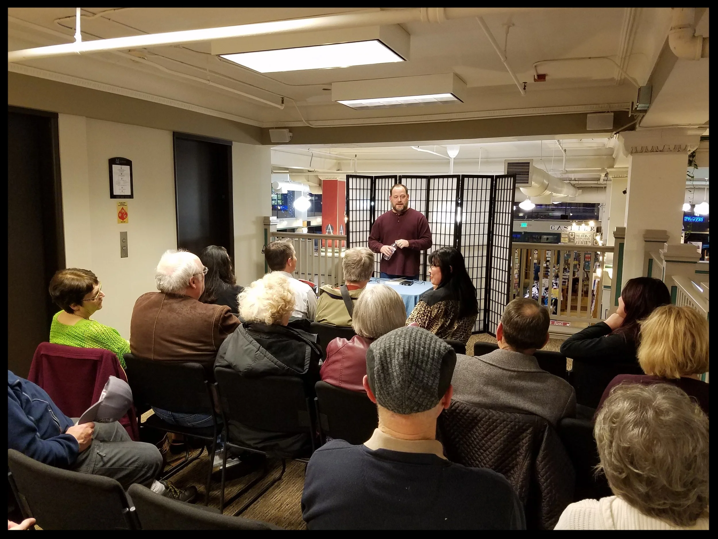 Frank at Auntie's Bookstore on April 12, 2017 for his new book The Last Collar.