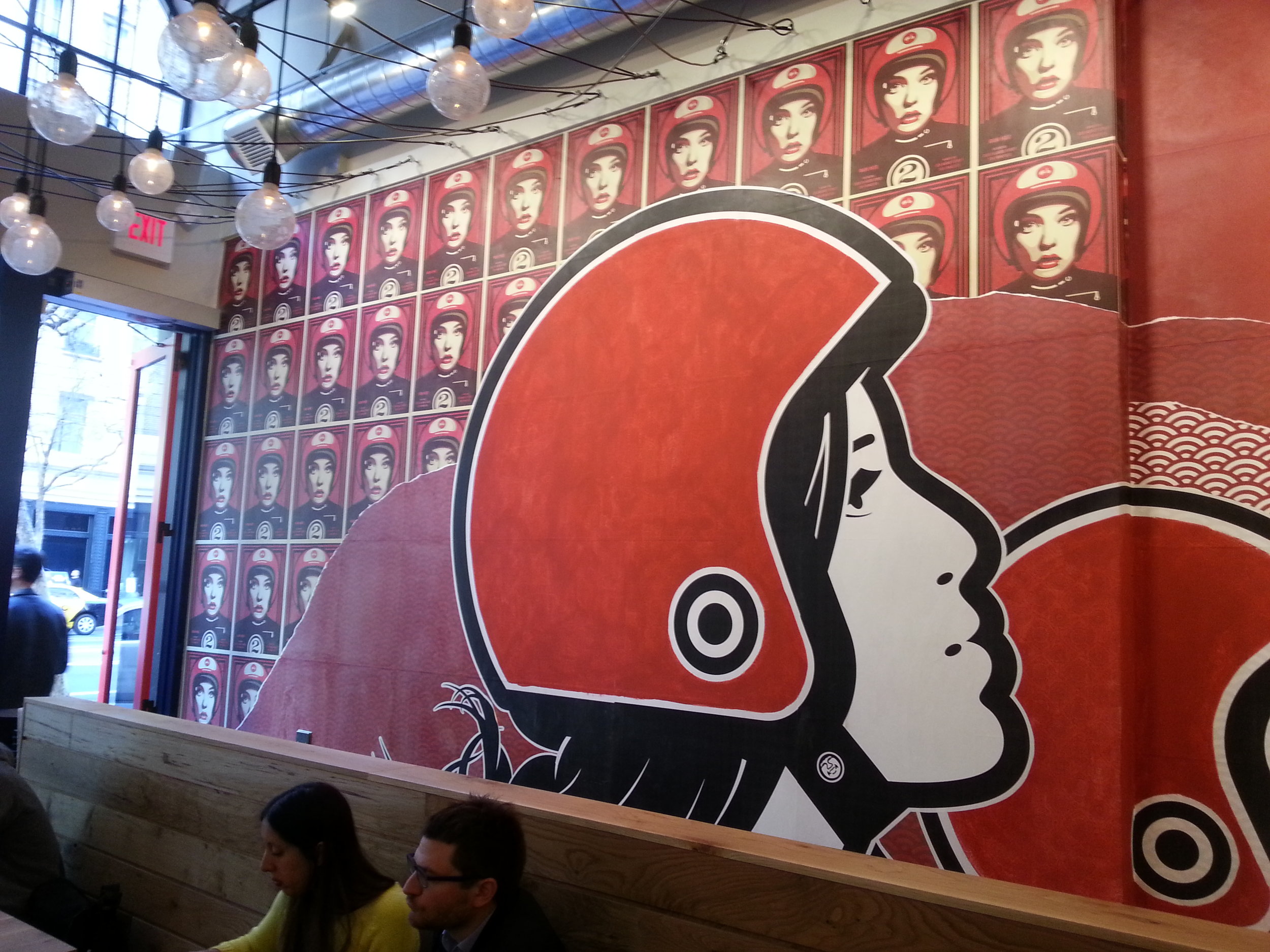The super cool splash wall at Bun Mee in San Francisco, CA. I've been looking for an excuse to use this picture. I think it's interesting, so there you go! This post may contain affiliate links. Learn more by reading my disclosure .
