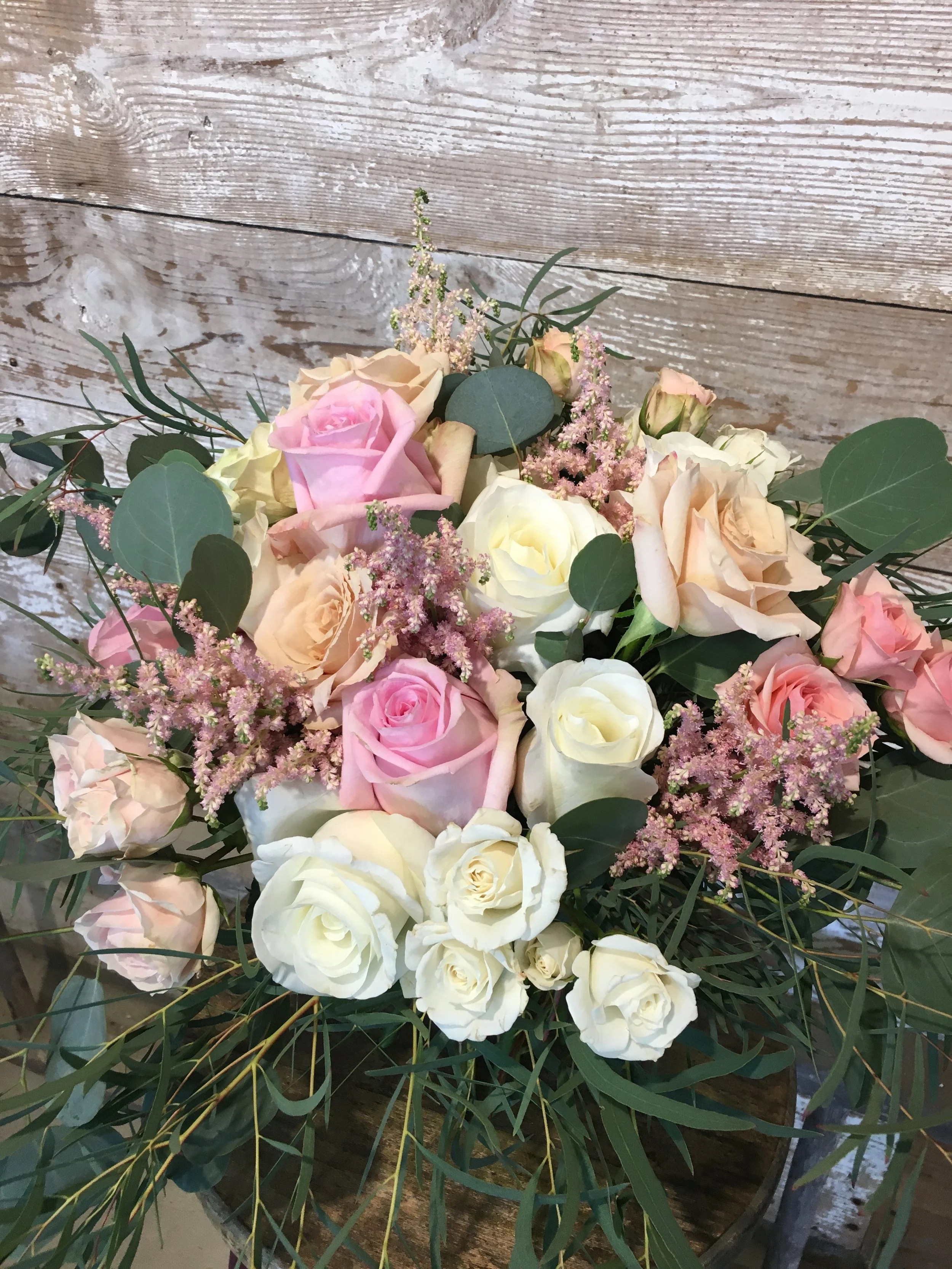 The classic blush & white bouquet with a vintage twist! *this bouquet was much larger in real life than it appears in photos!