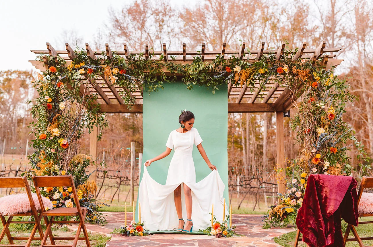Photography Brooke Michelle // Planning & Design Christine McFarlane Events // Venue Running Hare Vineyard // Hair PSC Hair Artistry // Makeup Kate Face Beauty // Rentals Something Vintage // Paper Goods Jamie Wheeler Designs // Cake Cake Courtesan // Gown Sarah Seven // Shoes Madden Girl // Bridesmaid Dresses Lulu's