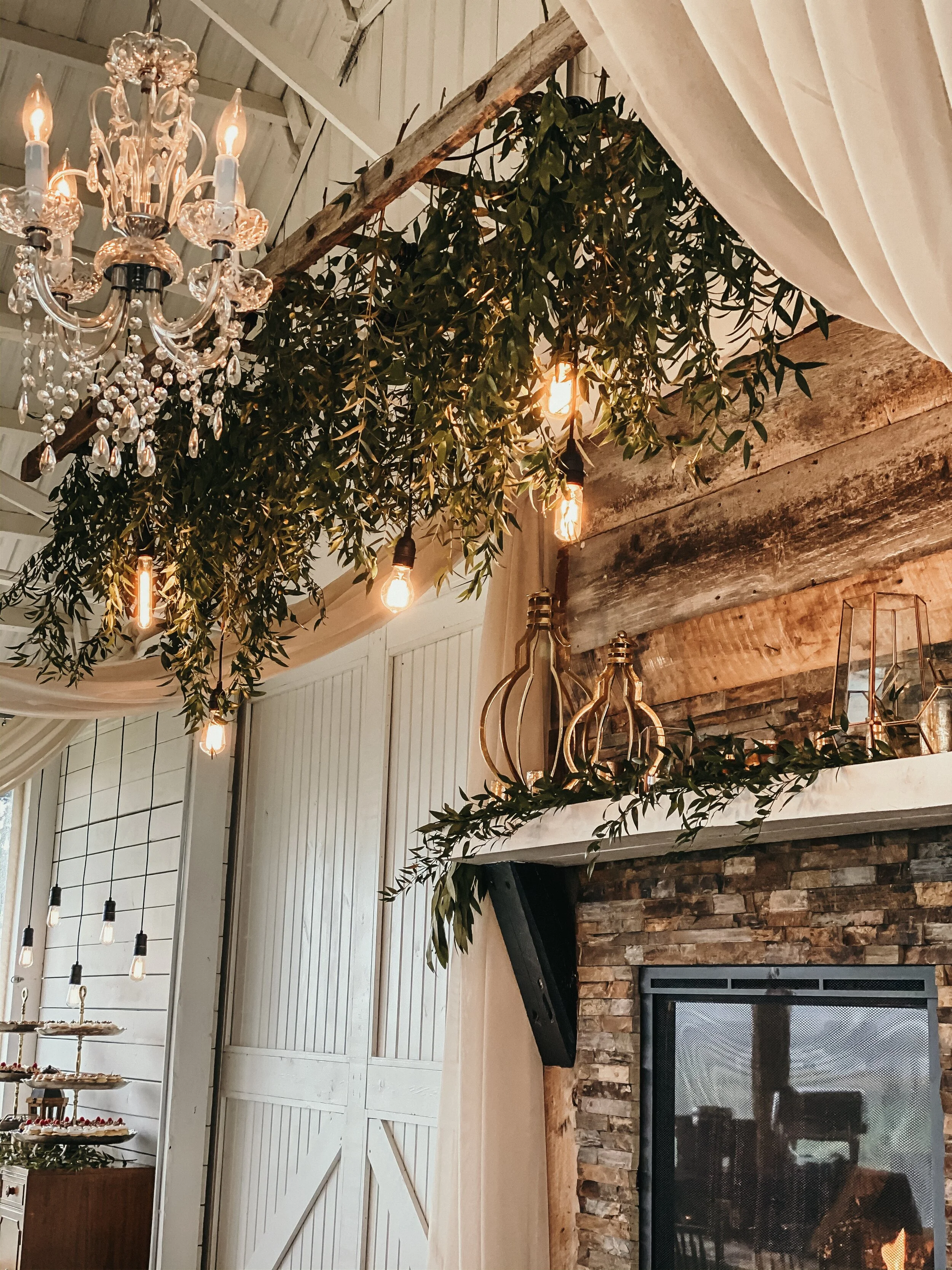 hanging wall greenery on Greenery Garlands Hello Wildflower