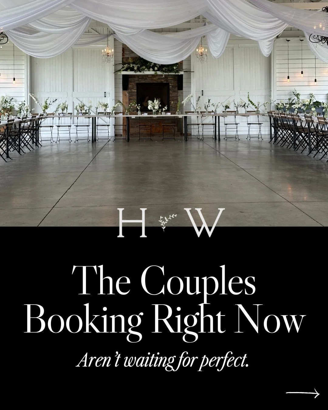 The couples booking with us right now? They&rsquo;re not waiting around for perfect.

They see the date that feels right. They trust the direction. And they move fast.

Because here&rsquo;s the truth no one wants to say:
Your design can evolve&hellip