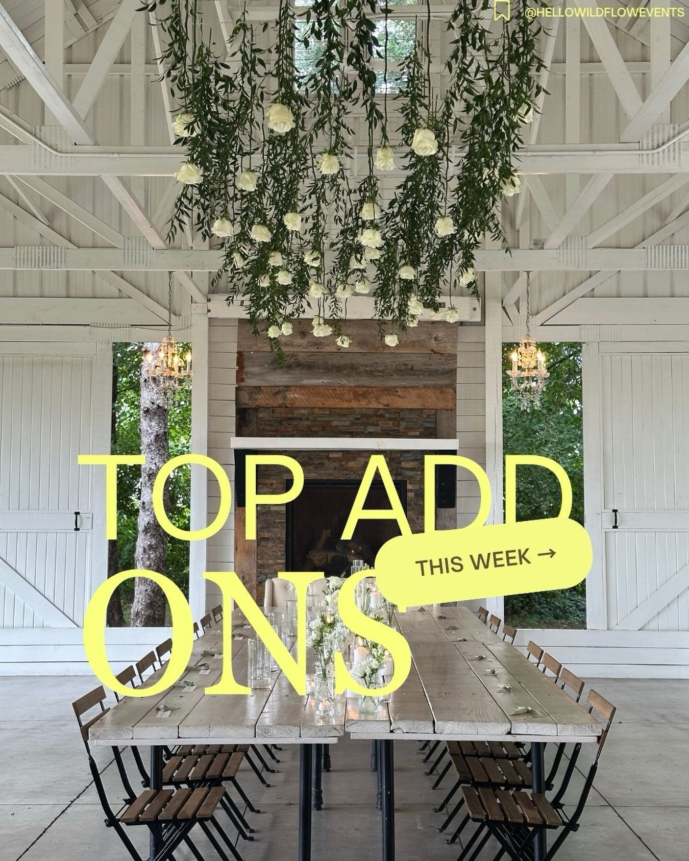 2026 + 2027 weddings are bringing the heat with robust designs that create a complete ambiance.🔥

Here are the top items brides are booking in this week: 

🌿 Table Decor Rentals - average candles per table we&rsquo;re seeing right now for weddings 