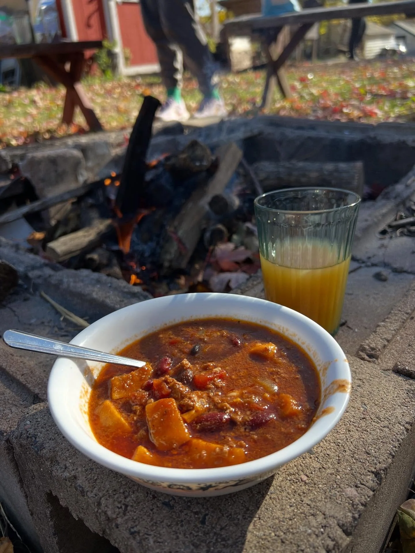 We put the garden to bed last week. The skies were bright, the north wind cooler. We emptied the beds and blanketed them with hay. We cut out junk trees and removed rotting wood. 

And though we worked, we sat around the fire enjoying homemade chili 