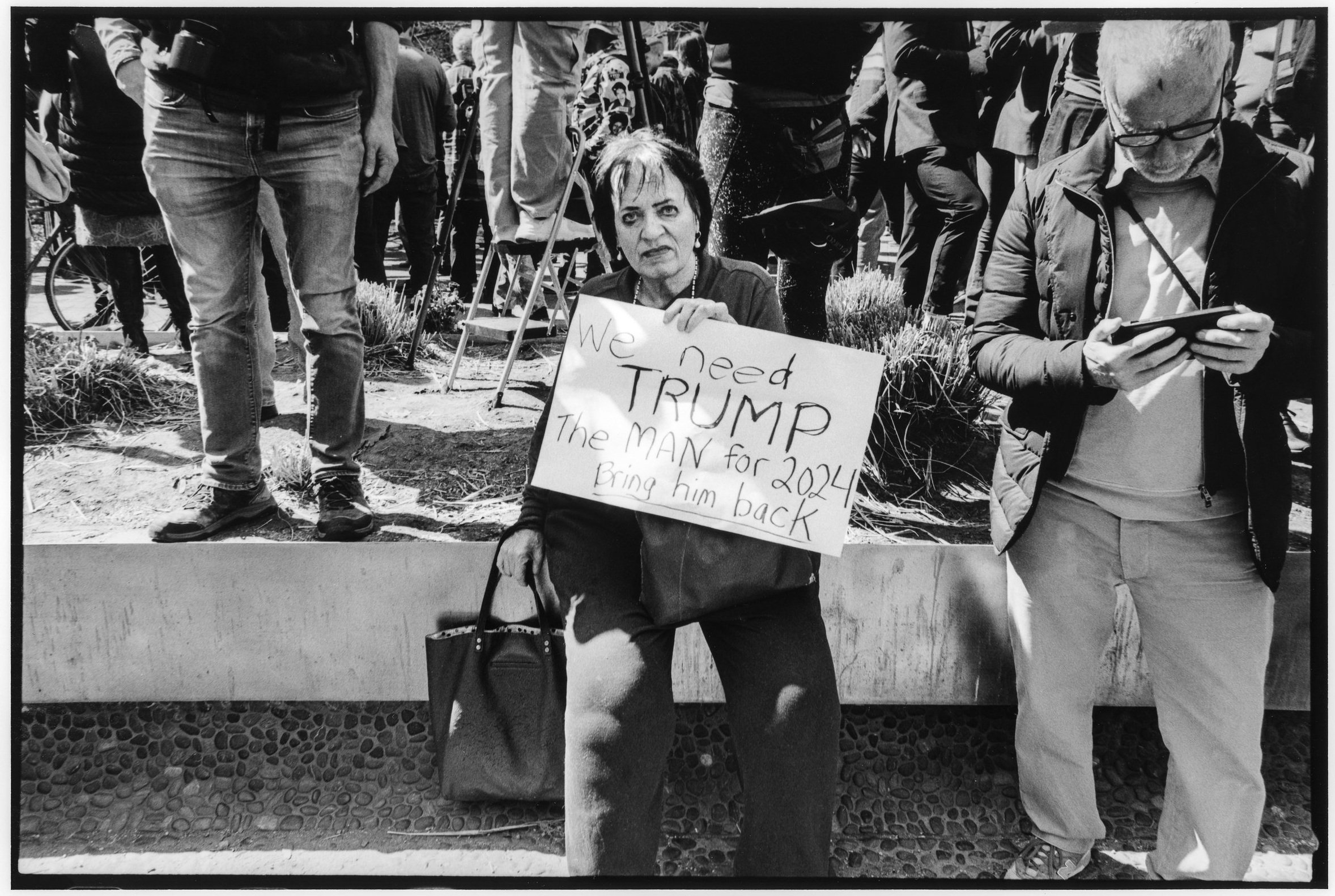 Trump Supporter with sign