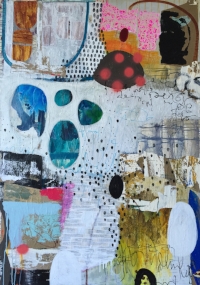 "Loquacious #2" - 60" x 42" - Mixed Media on Canvas